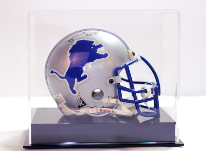 MINI football helmet display case 85% UV filtering acrylic NFL NCAA memorabilia