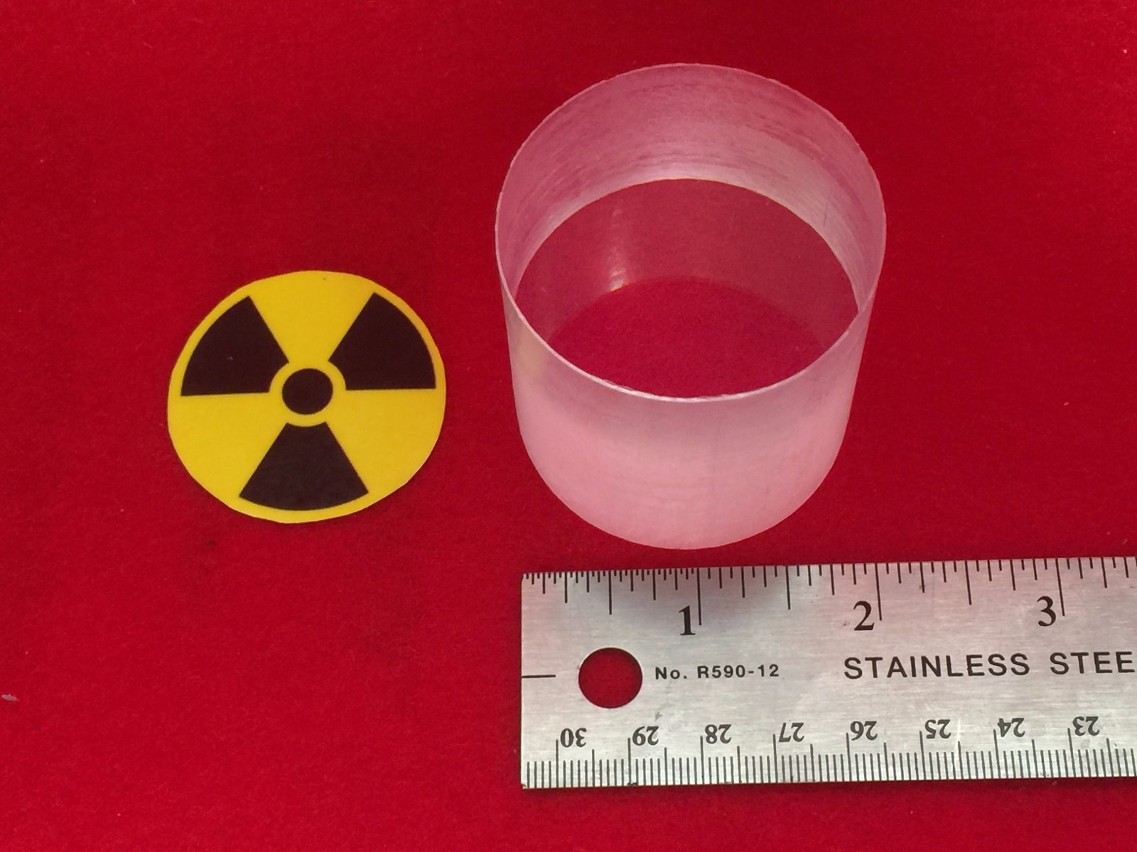 Bicron BC408 Plastic Scintillator 2-inch diameter by 1.5-inch length 50mm X 38mm