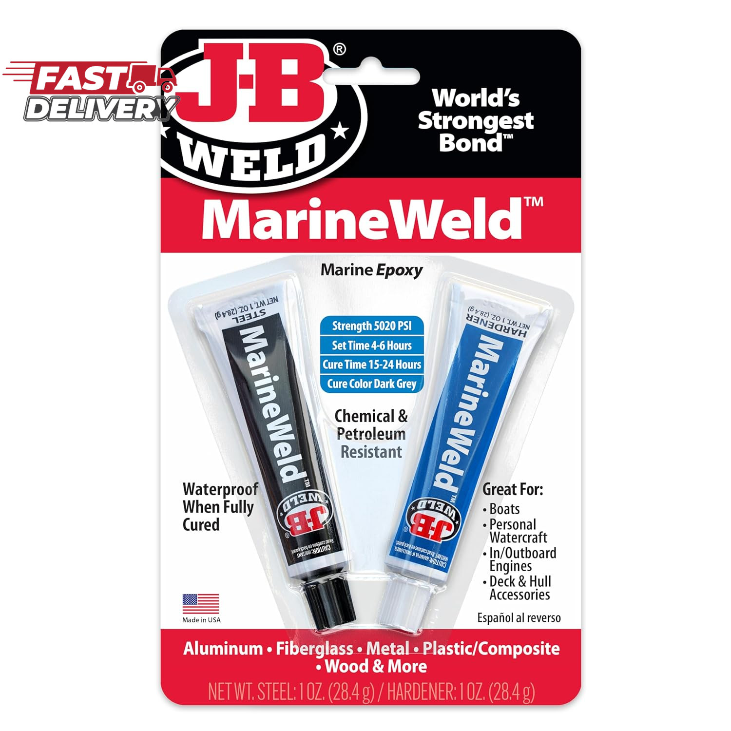 J-B Weld 8272 Marineweld Marine Epoxy - 2 Oz.