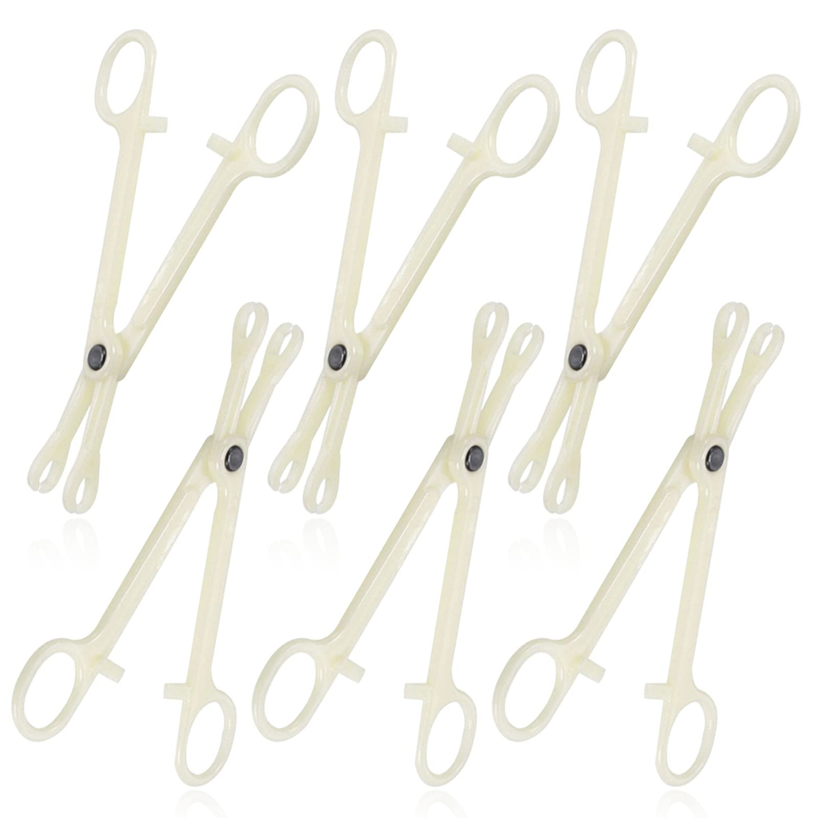 Piercing Clamps - Autdor 25Pcs Forceps Rounded Slotted Disposable Septum for Lip
