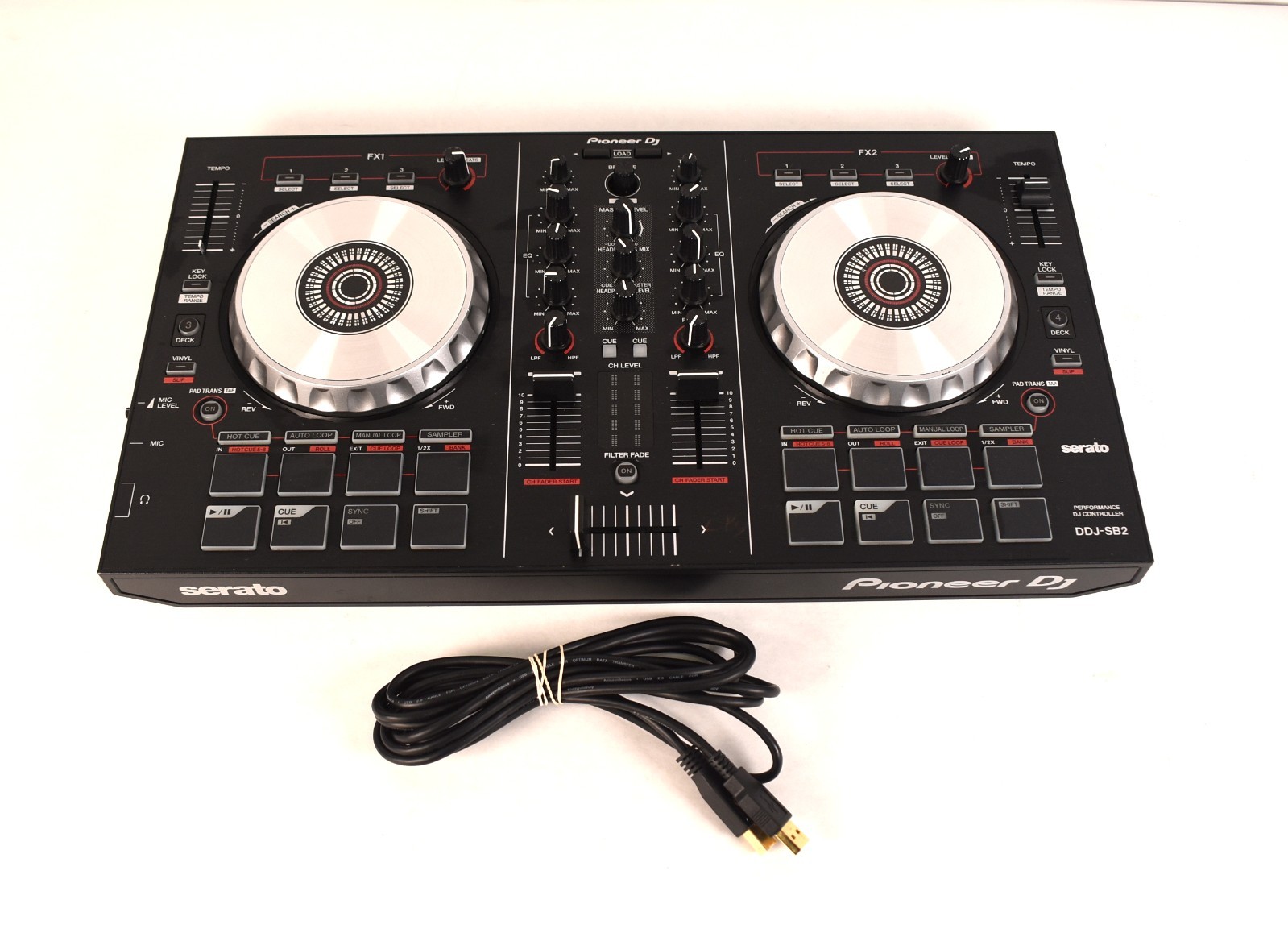 Pioneer DJ DDJ-SB2 2-Channel DJ Controller for Serato