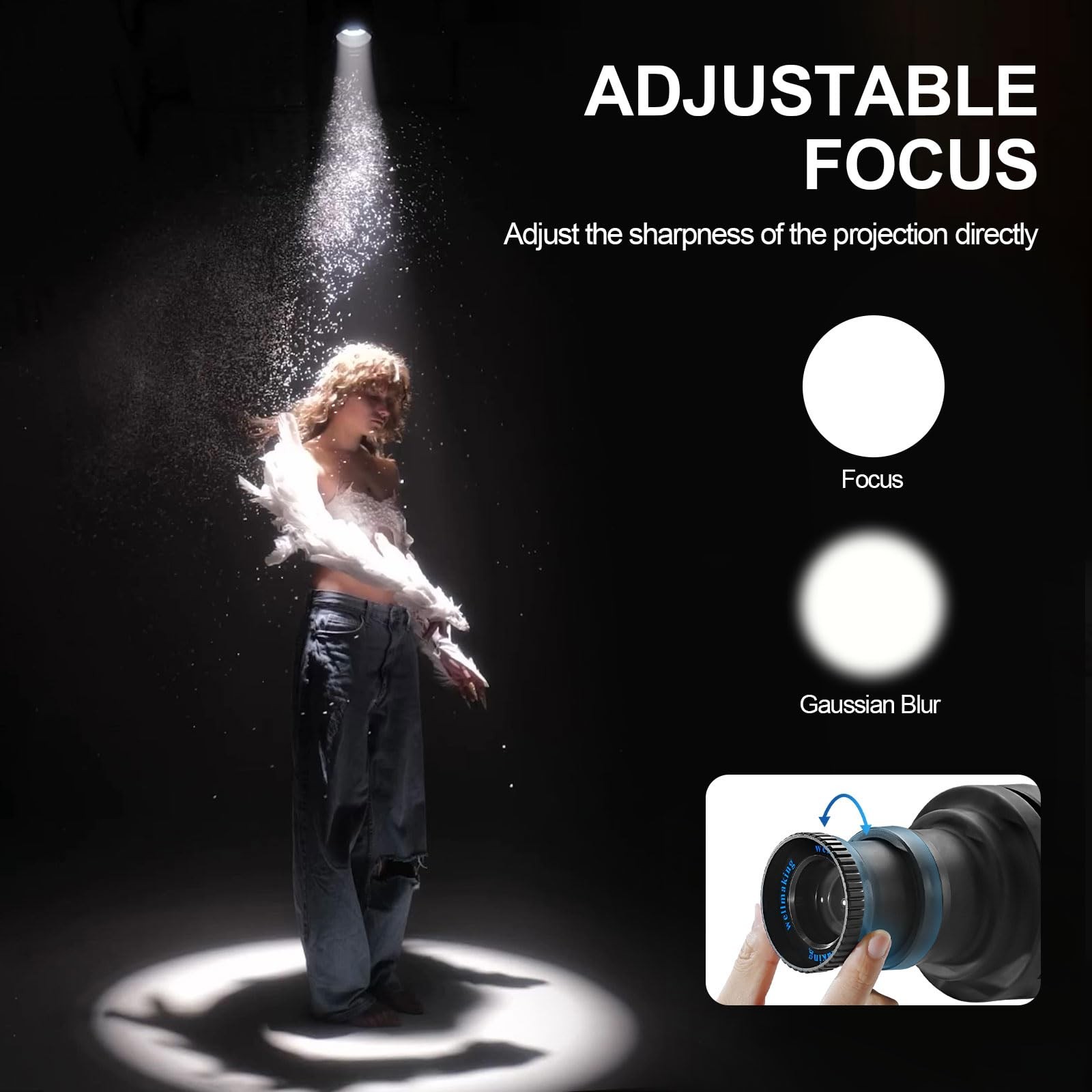 WELLMAKING S-80LED Bowens Mount Optical Snoot Designed Exclusively for Black