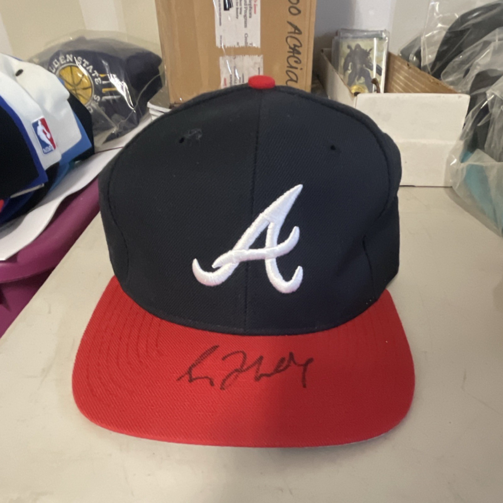 Vintage 90’s Atlanta Braves MLB Authentic Original Autographed Baseball Hat