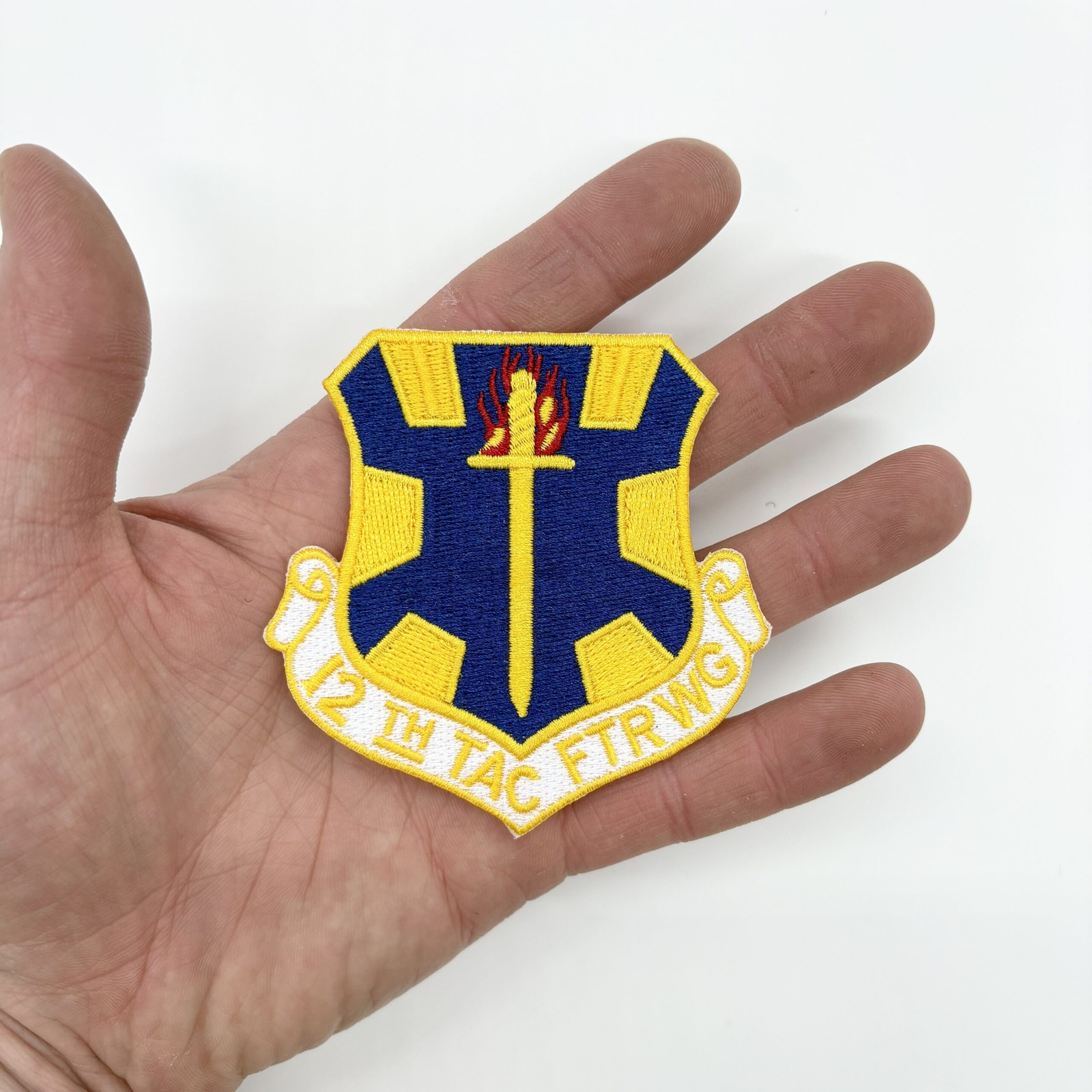 12th Tactical Fighter Wing (12 TFW), 3in, Iron-on/Sew On, Patch