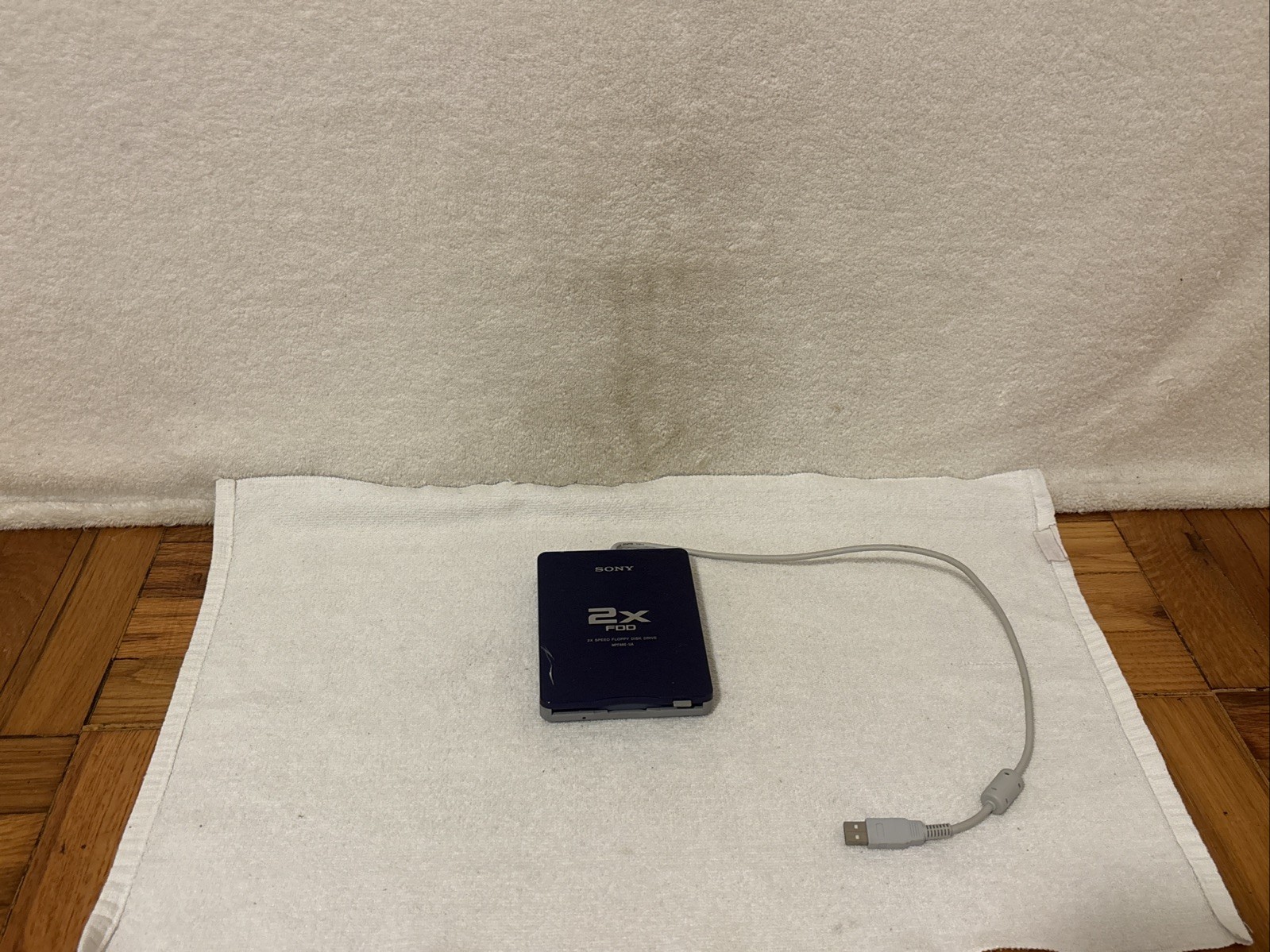Sony 2X FDD MPF88E USB External 3.5" Floppy Disk Drive Blue Tested WORKS!