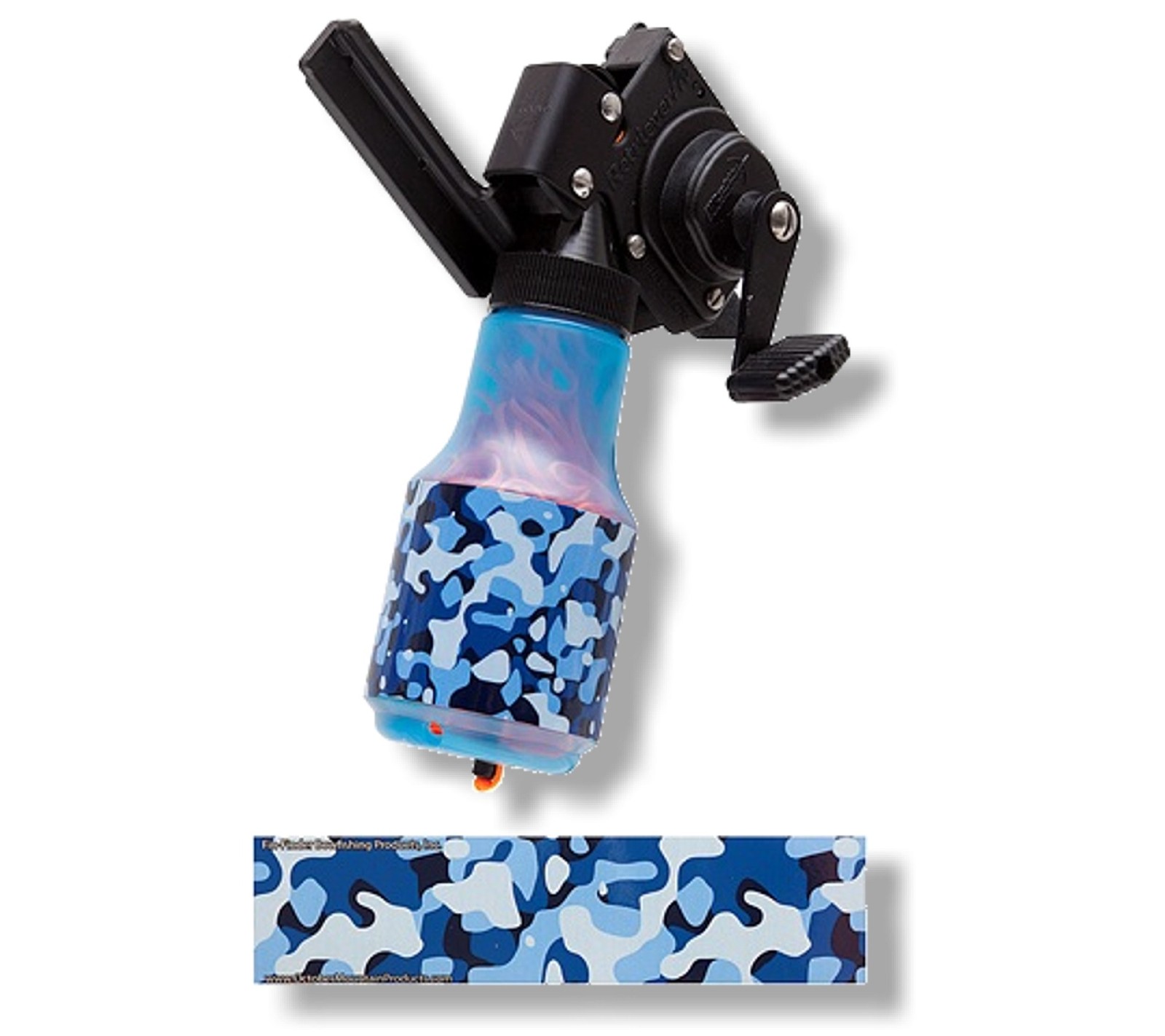 Fin-Finder HydroSkin Bowfishing Bottle Wrap Blue Camo #60823