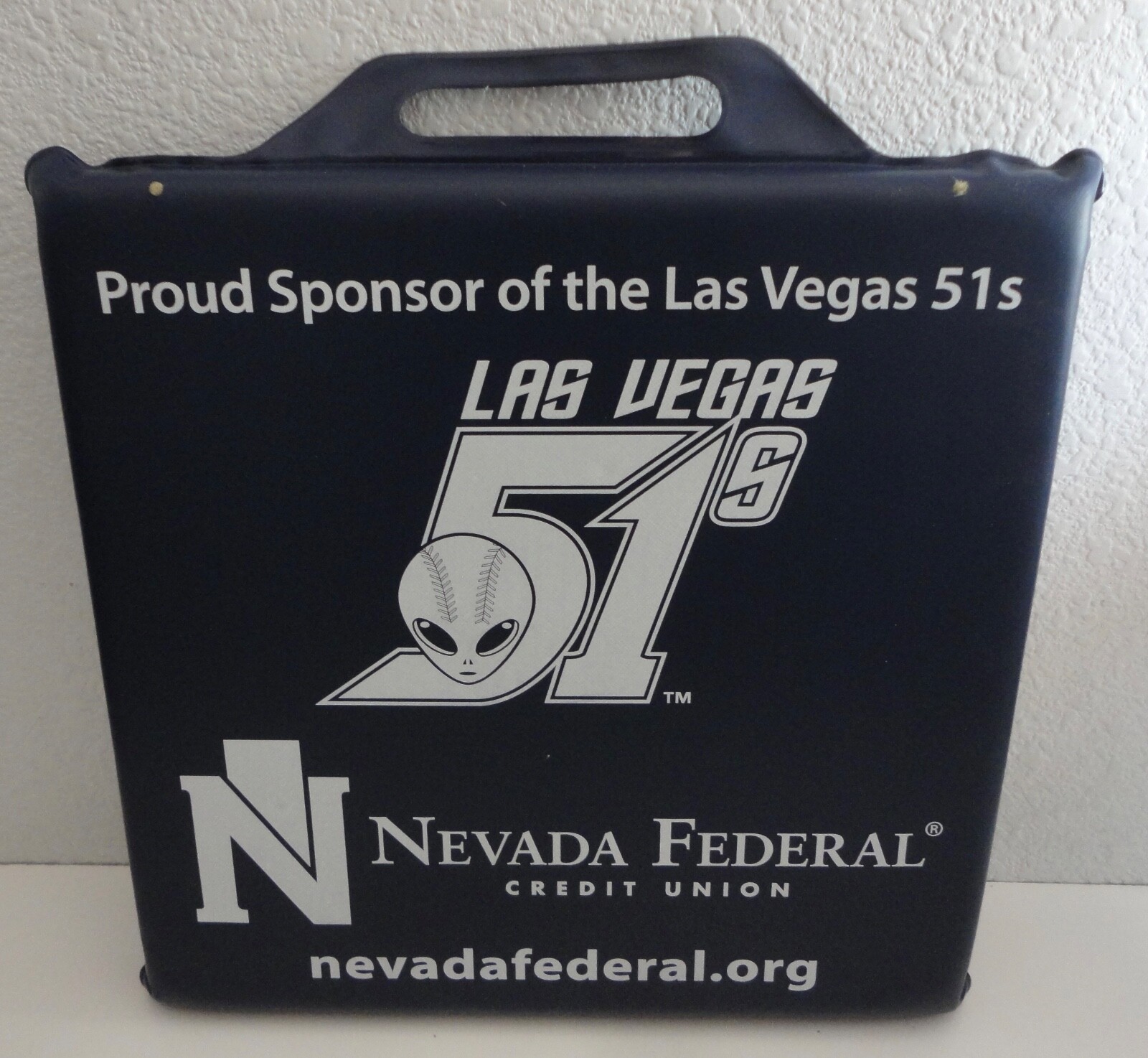 Vintage LAS VEGAS 51s Seat Cushion~Cosmo Alien~Nevada Federal Credit Union