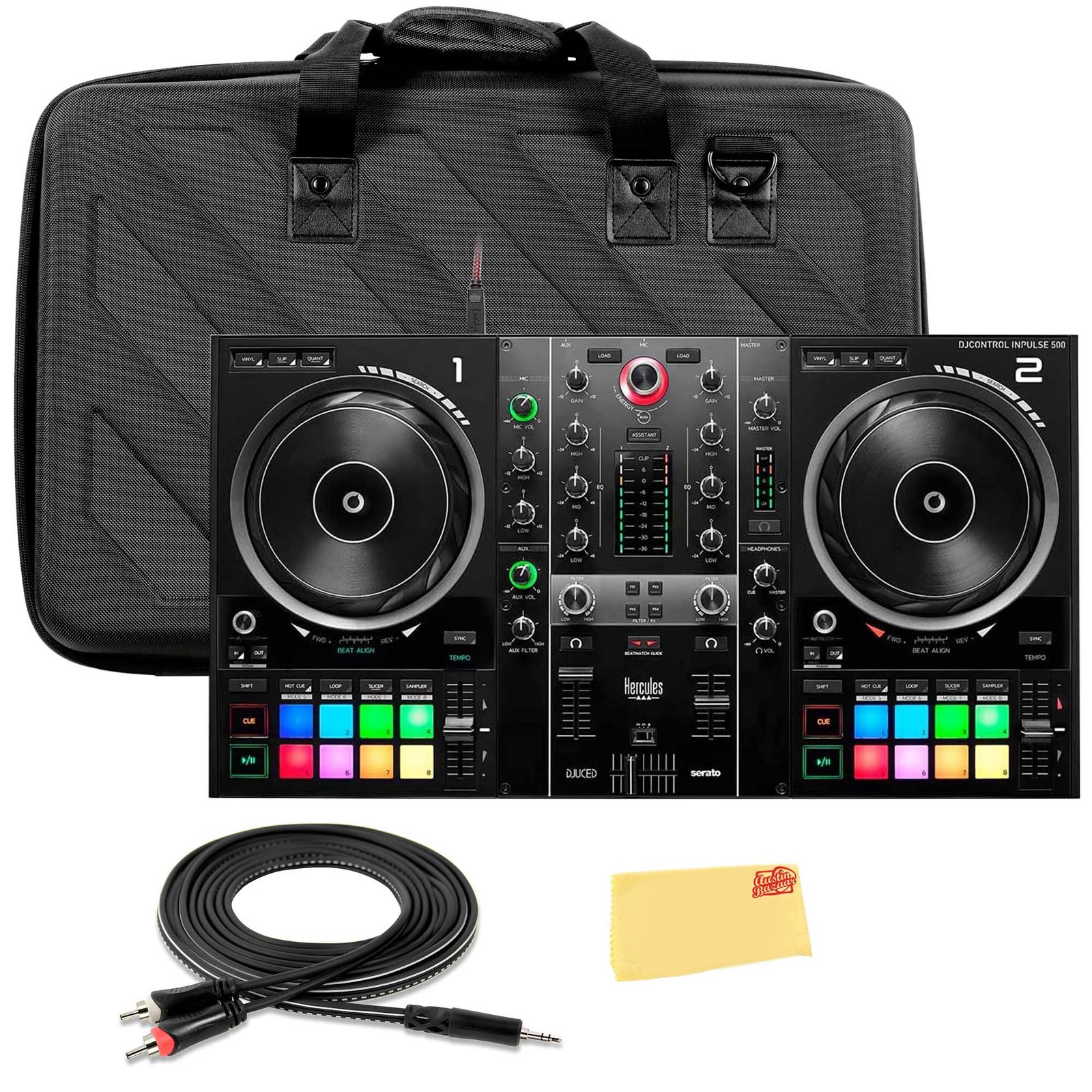 Hercules DJControl Inpulse 500 MK2 2-Channel DJ Controller w/ Case