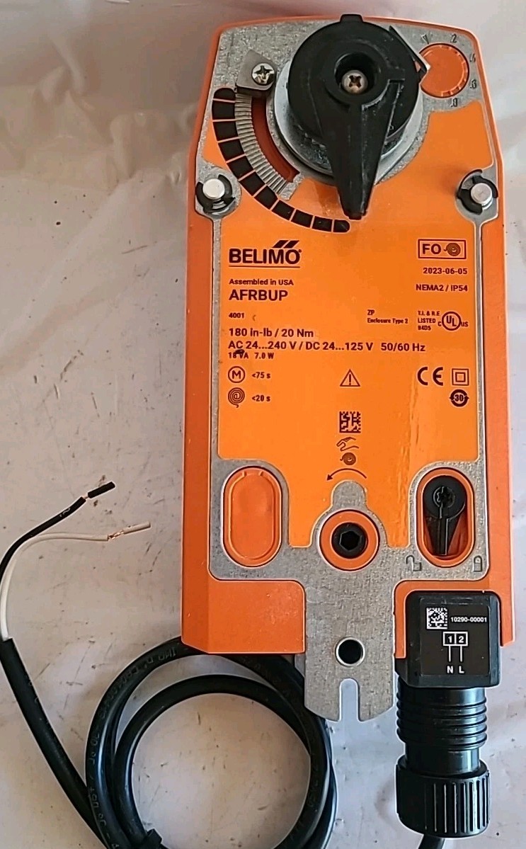 Belimo AFRBUP HVAC Damper Actuator Spring Return On/Off 2-Position 180 in-lb 20N