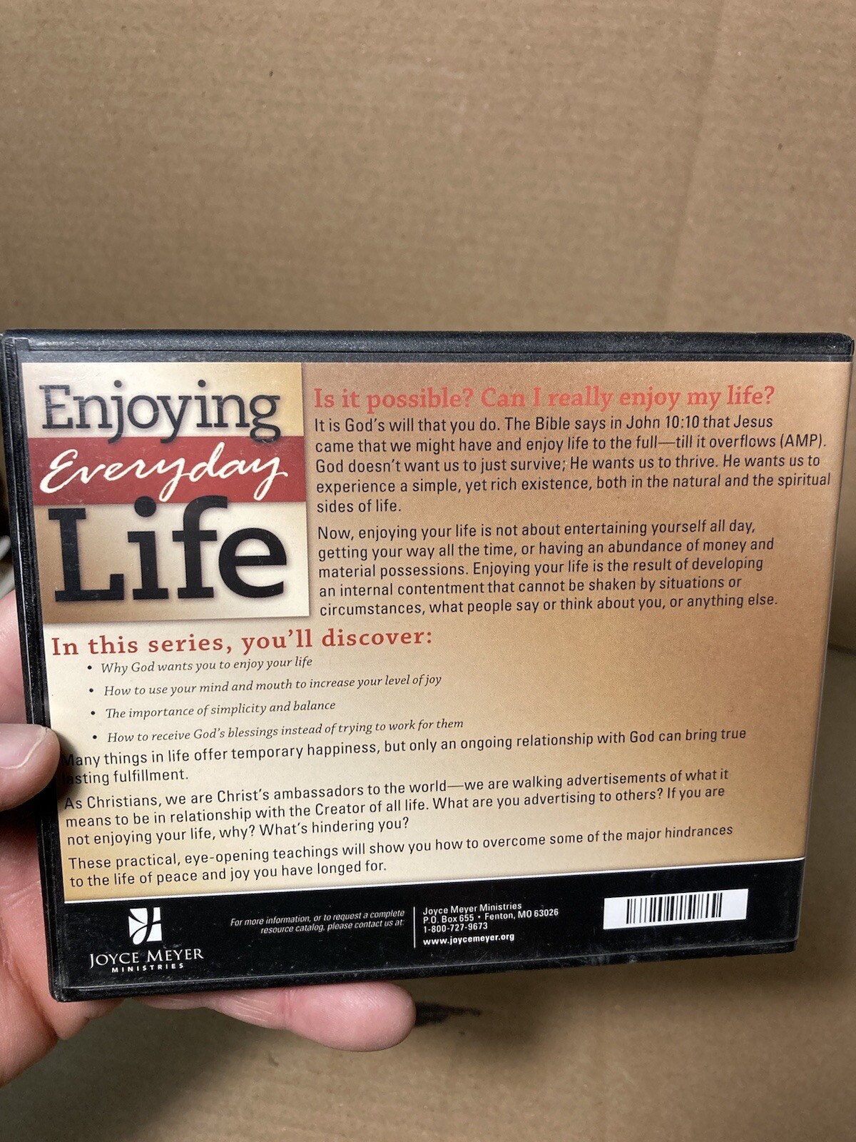 Enjoying Everyday Life Joyce Meyer Ministries Cd Set