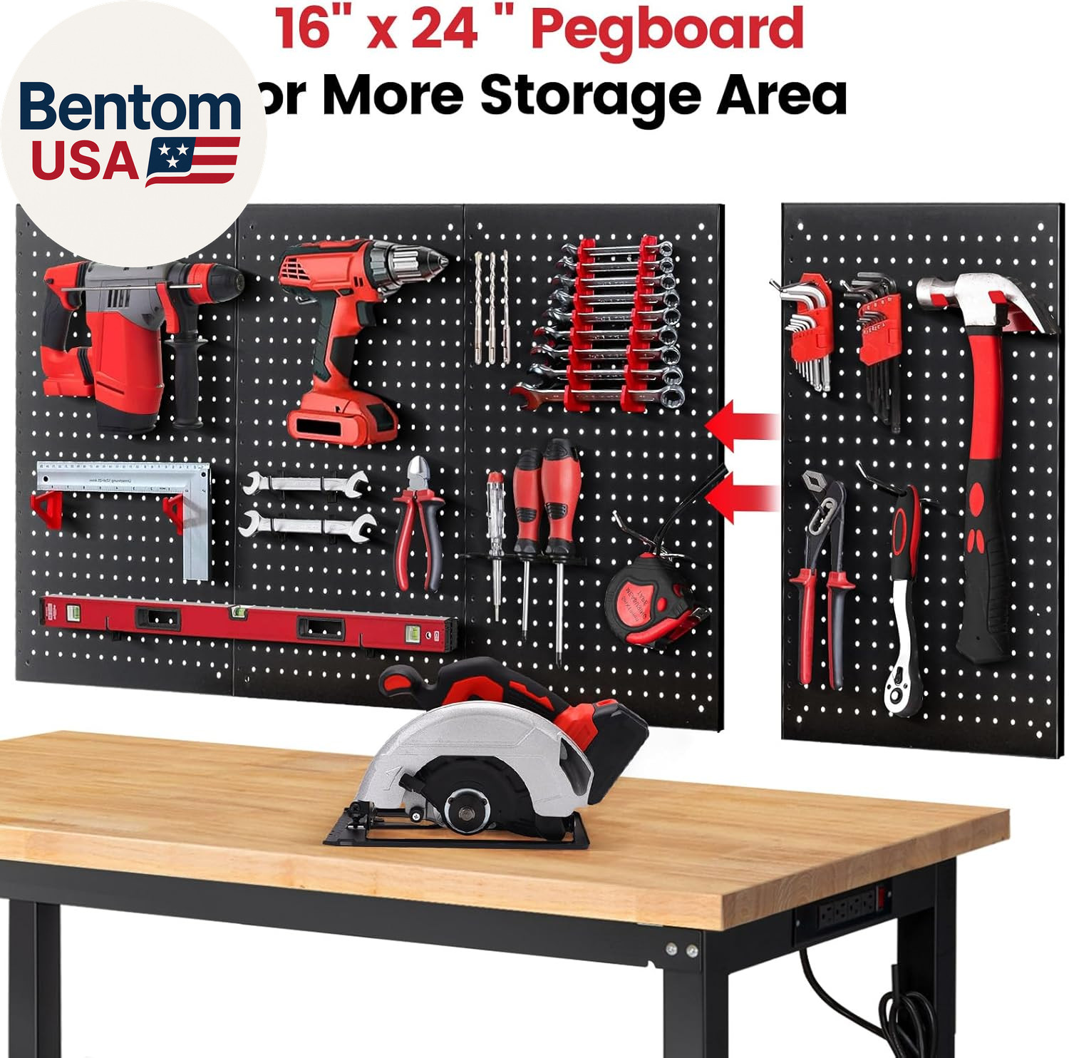 Adjustable Height Work Bench 60X 22 Workbench for Garage Work Table with under T