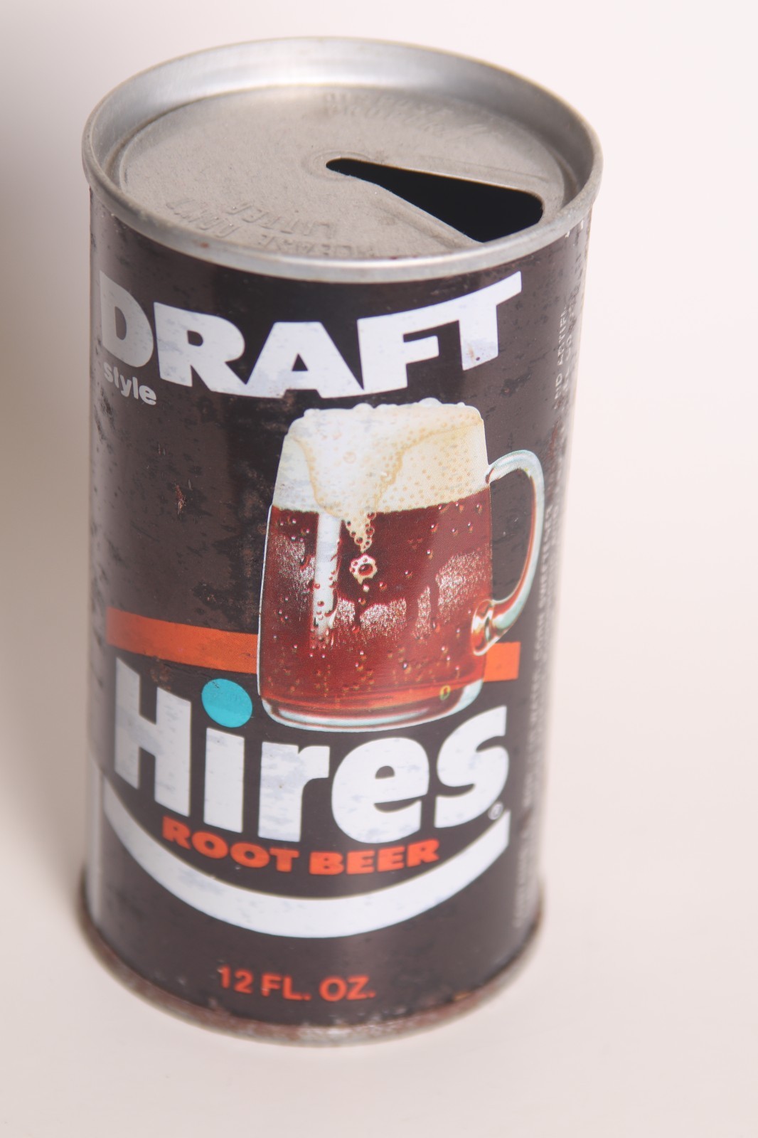 Hires Draft Root beer soda can - 12oz Pull Tab