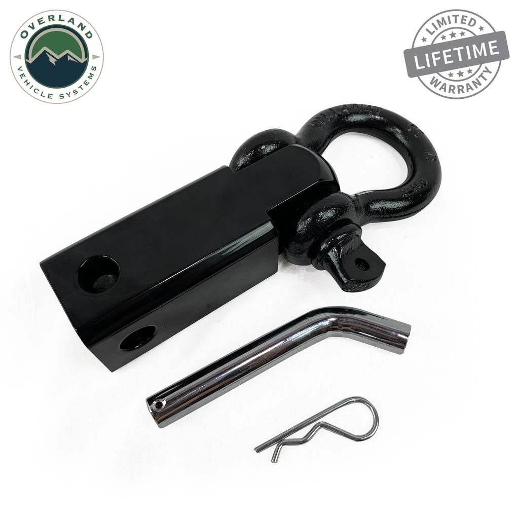 Overland Vehicle Systems 19109901 Hitch D-Ring Receiver Mount Recovery Shackle