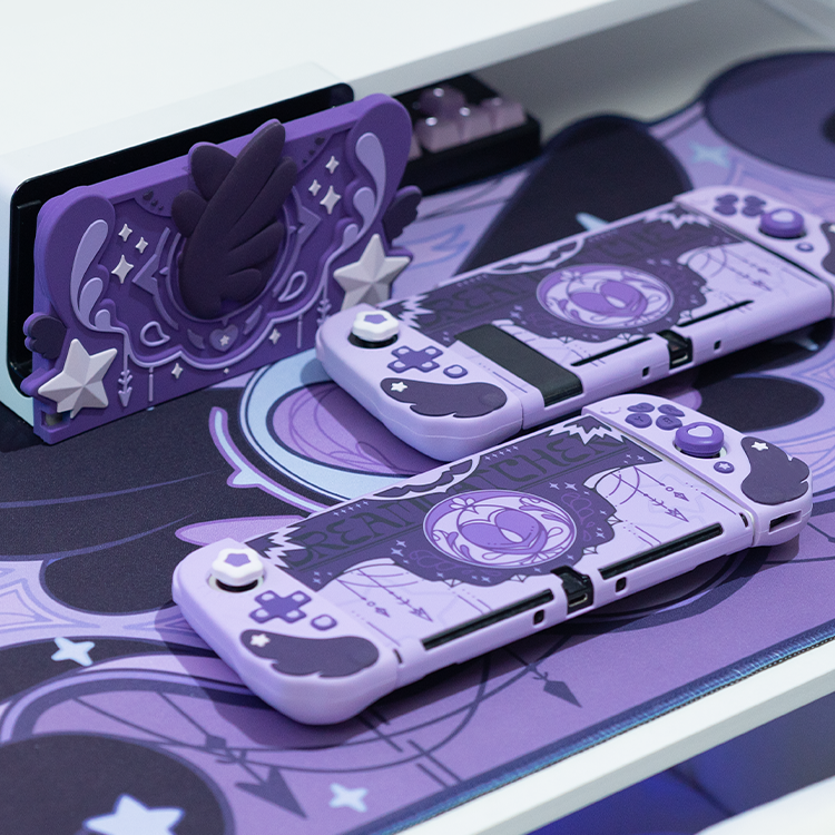 GeekShare Protective Case for Nintendo Switch/OLED and Joy Con Wing Star Dark