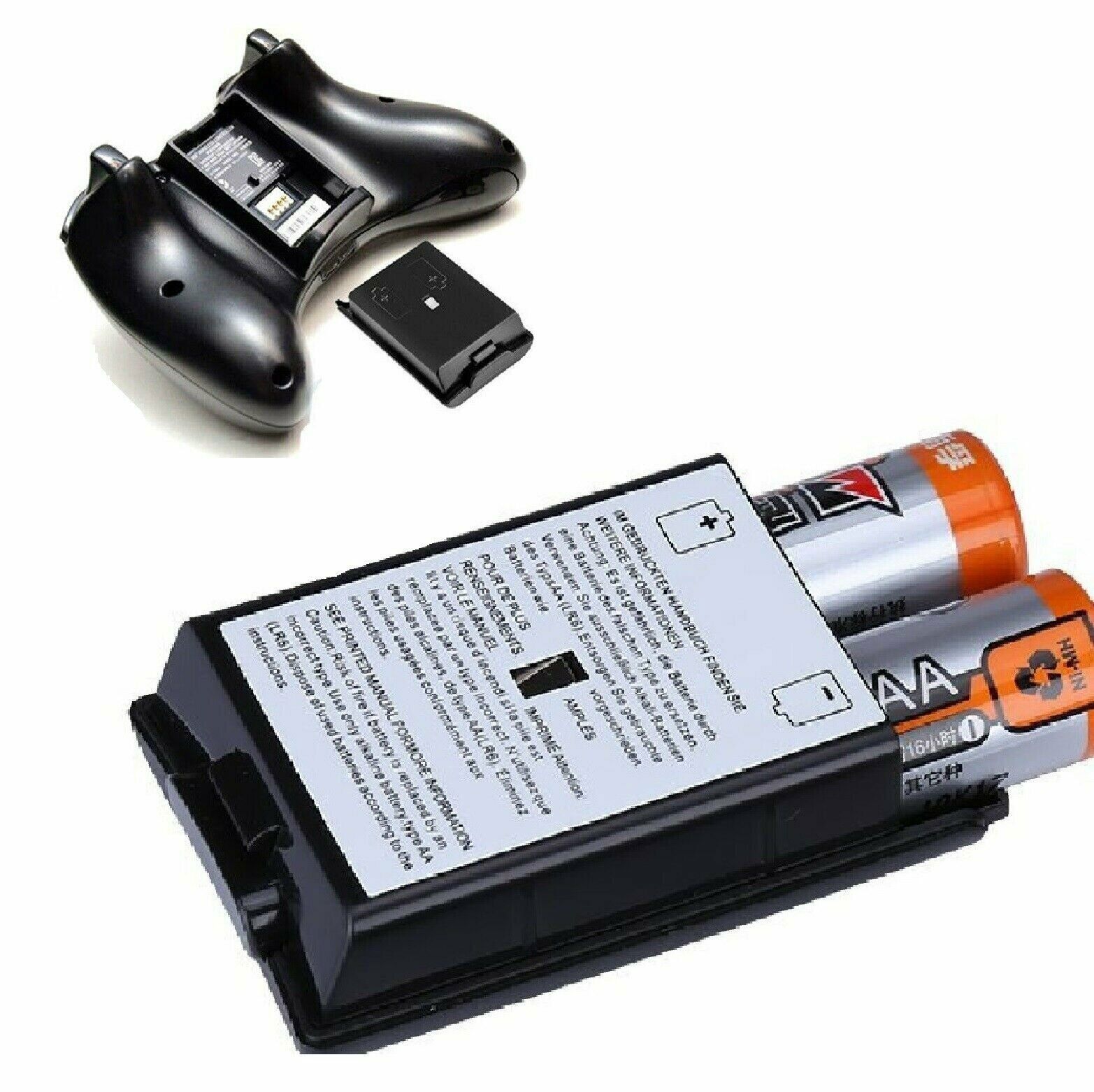 AA Battery Back Cover Case Shell Pack For Xbox 360 Wireless Controller