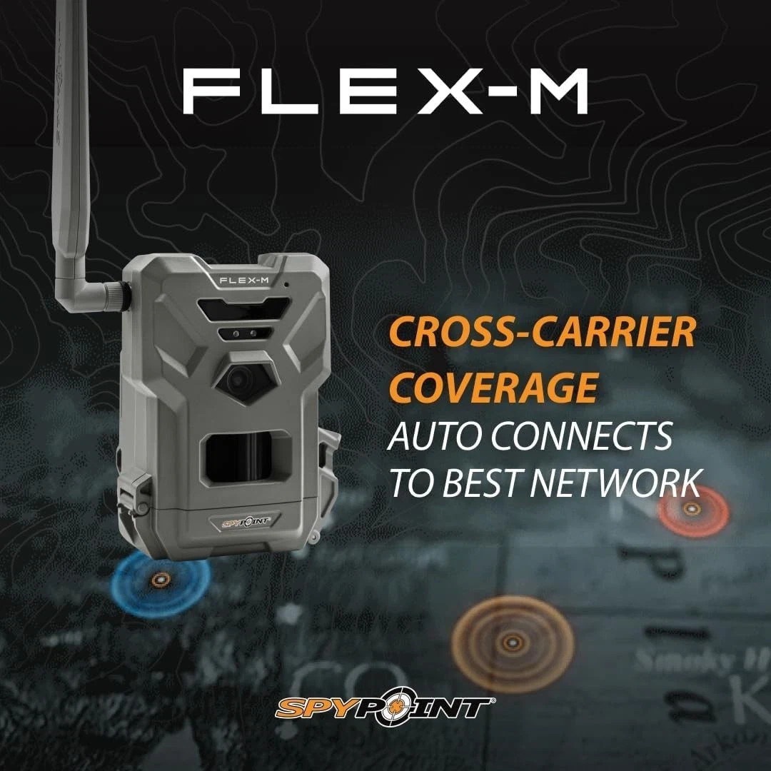 SPYPOINT Flex-m Twin Pack Cellular Trail Camera with GPS, Night Vision, Dual-Sim