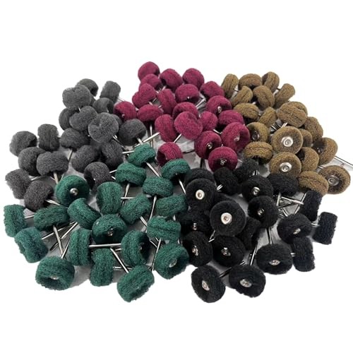 Buffing Wheel 100 Pack Abrasive Polishing Deburring Wheels Metal Polishing Kit