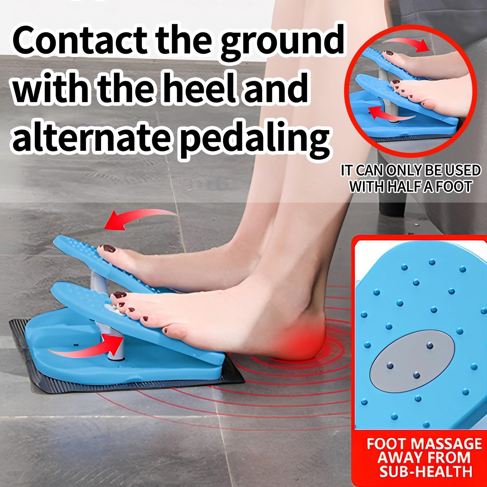 Foldable Leg Exerciser: Portable Foot Pedal Exerciser for Seniors Under Desk ...