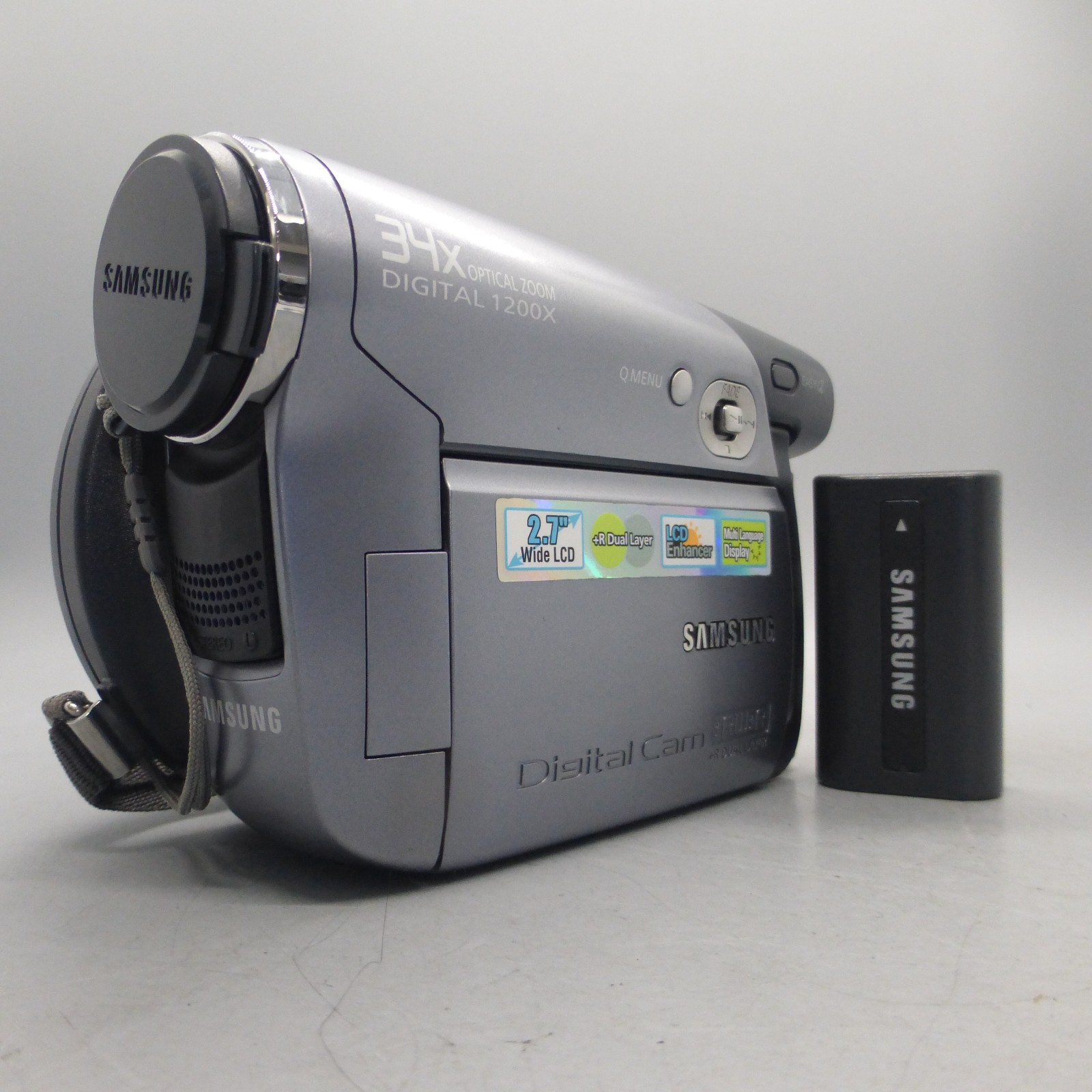 Samsung VP-DC171W Handheld DVD-RW Camcorder Silver Tested