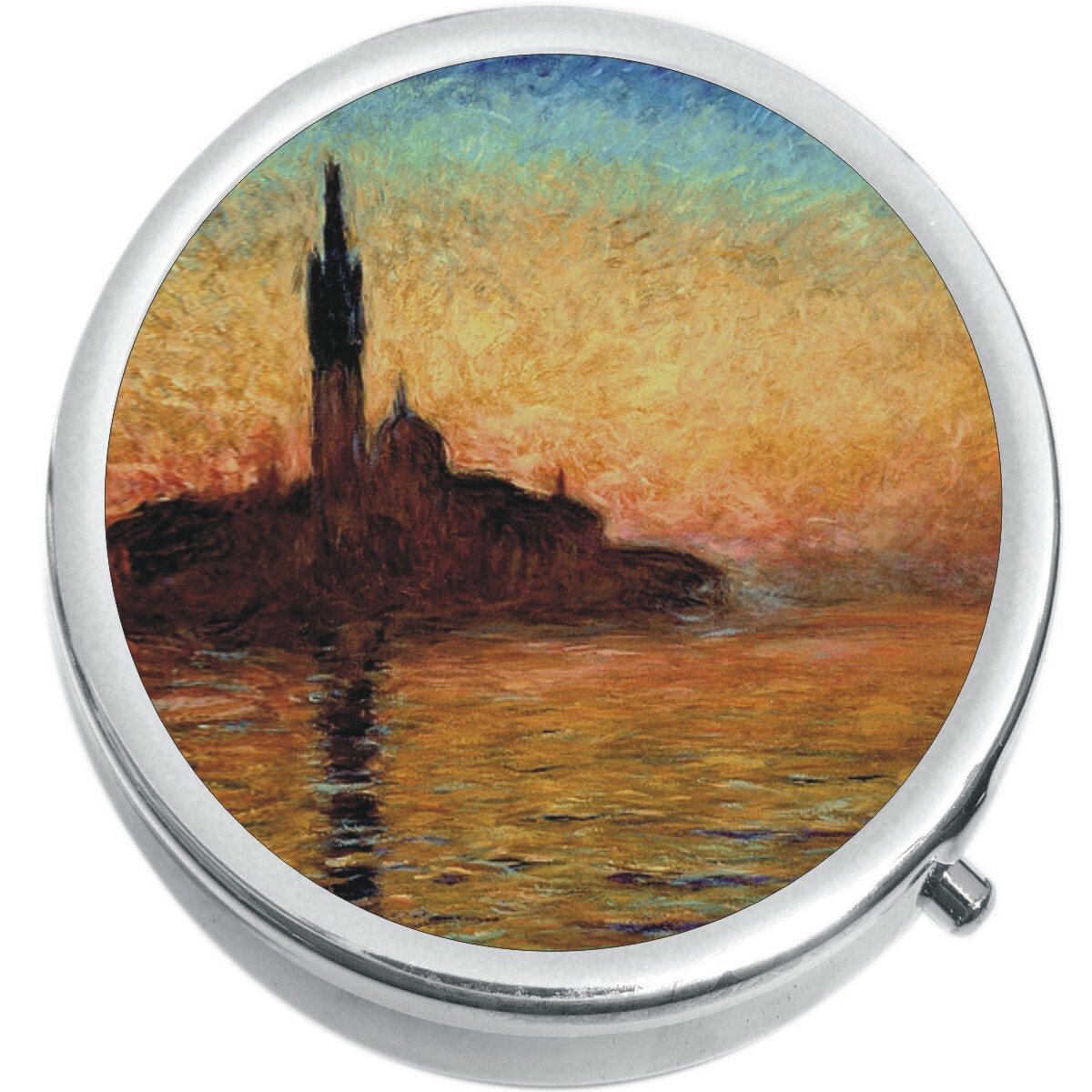 Monet Dusk Venice  Medicine Vitamin Pill Box