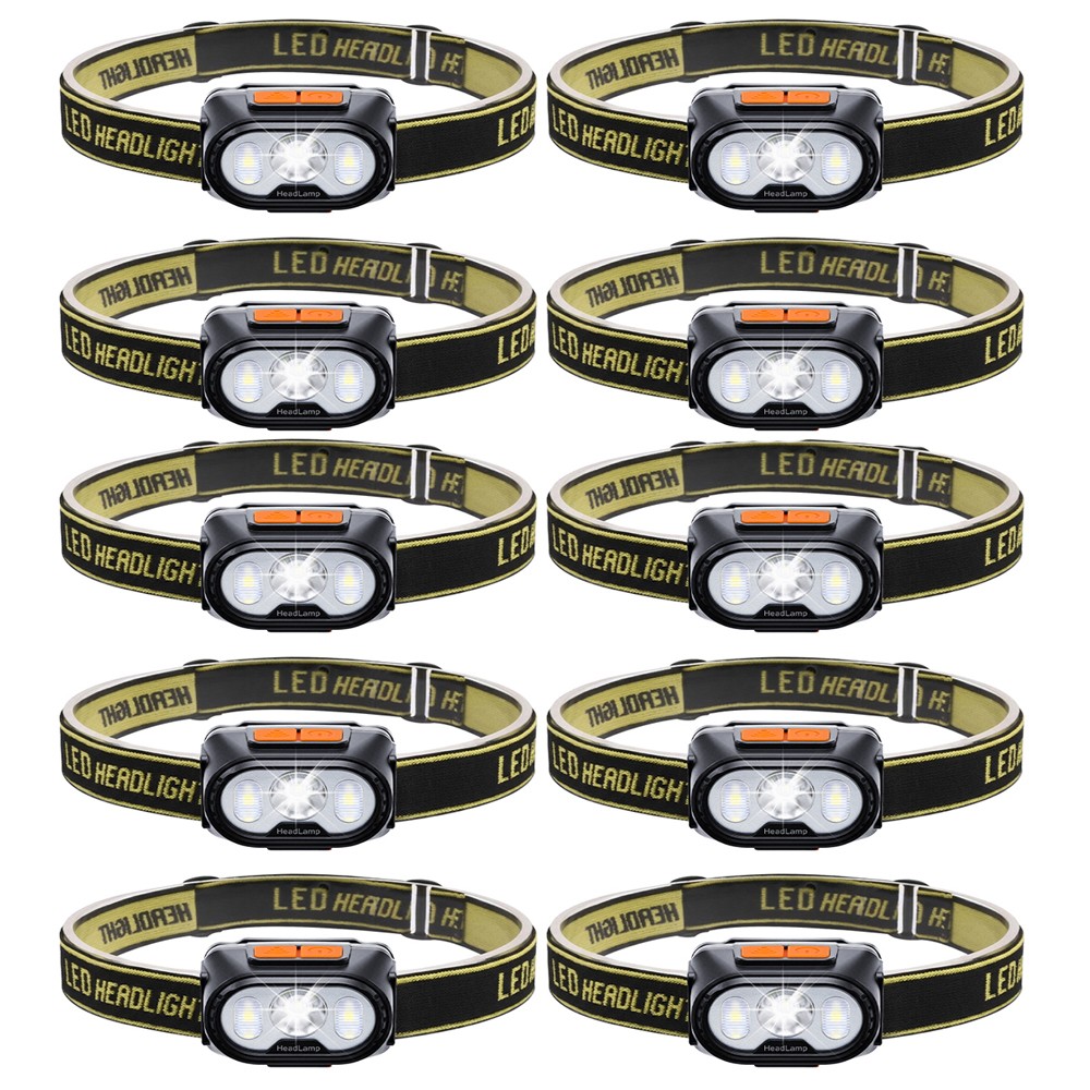 Mini Headlamp USB Rechargeable Headlight Torch Camping Front Lantern Work Lamp