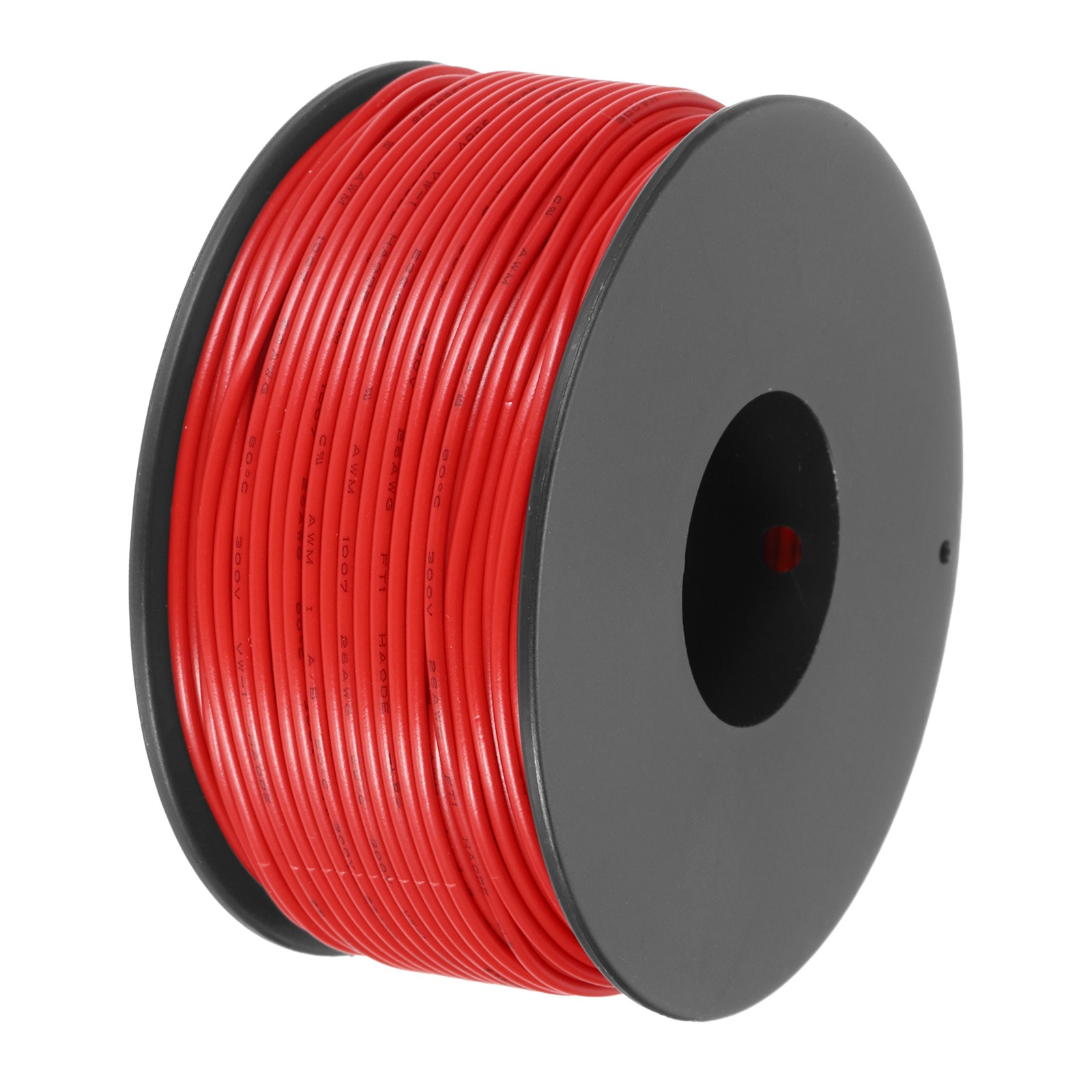 26AWG Stranded Wire PVC Hookup 50M/164ft Red Electrical Wire UL1007 Spool