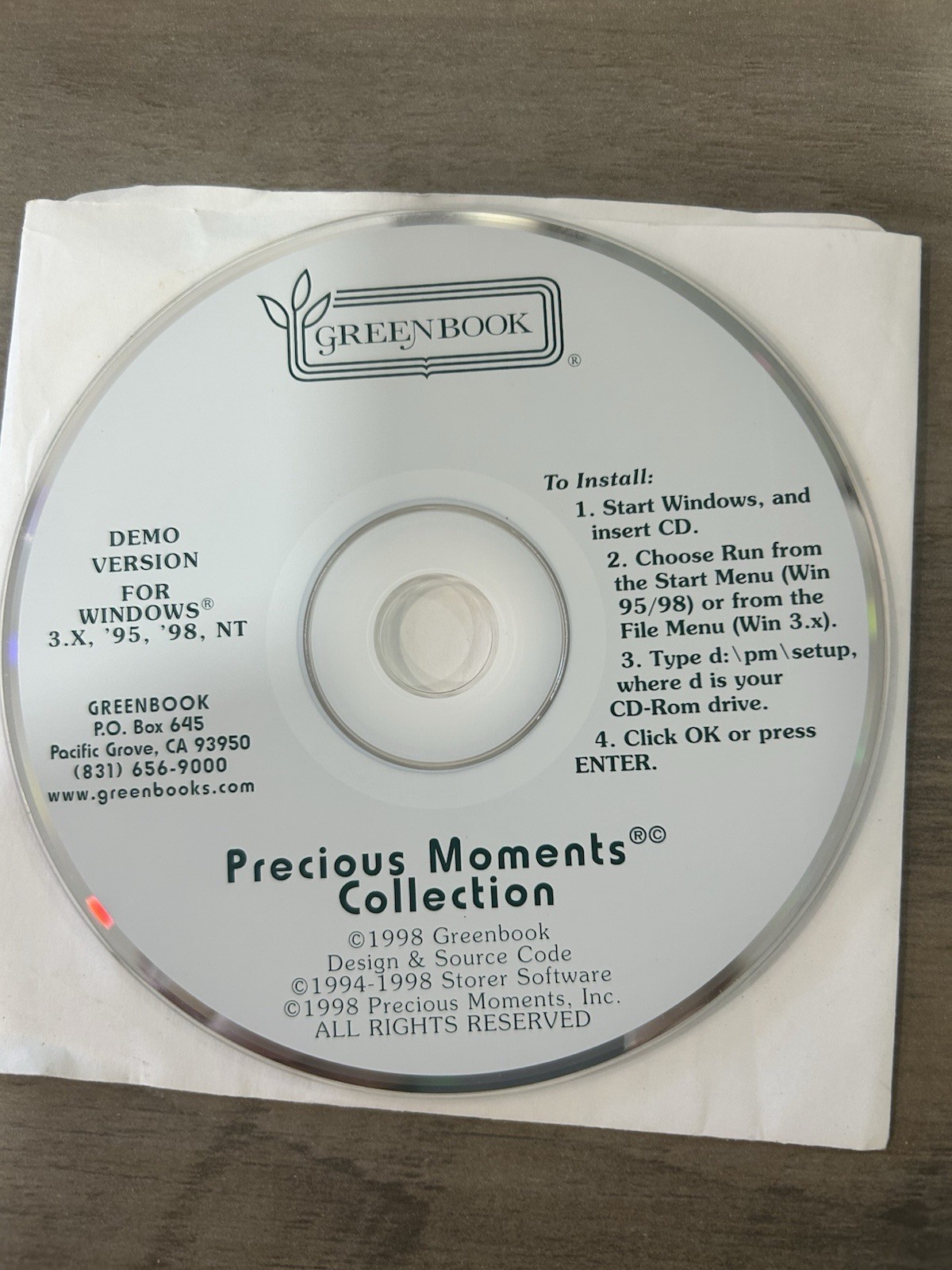 Precious Moments Collection 1998 Windows CD