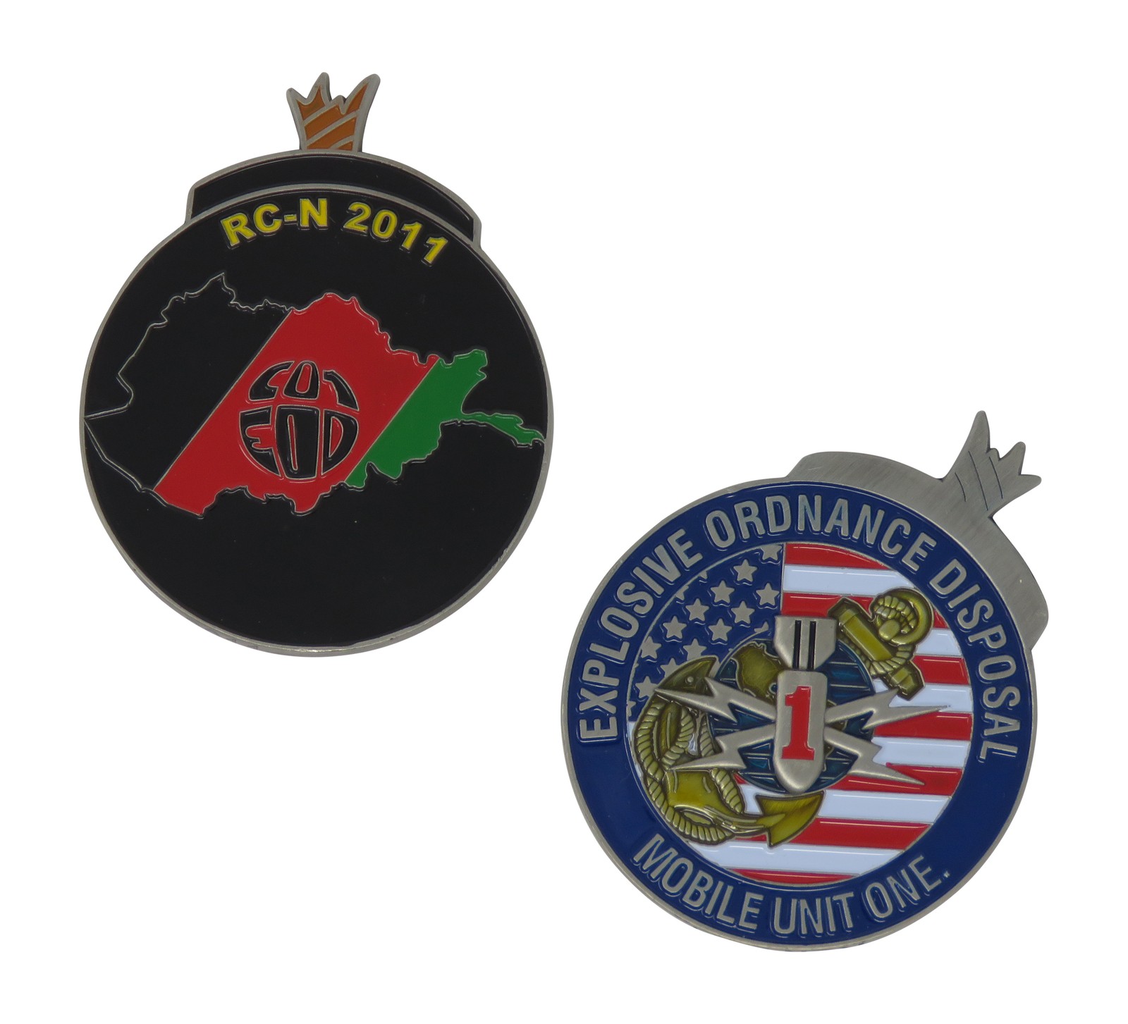 US Navy RC-N 2011 EOD Mobile Unit 1 Challenge Coin