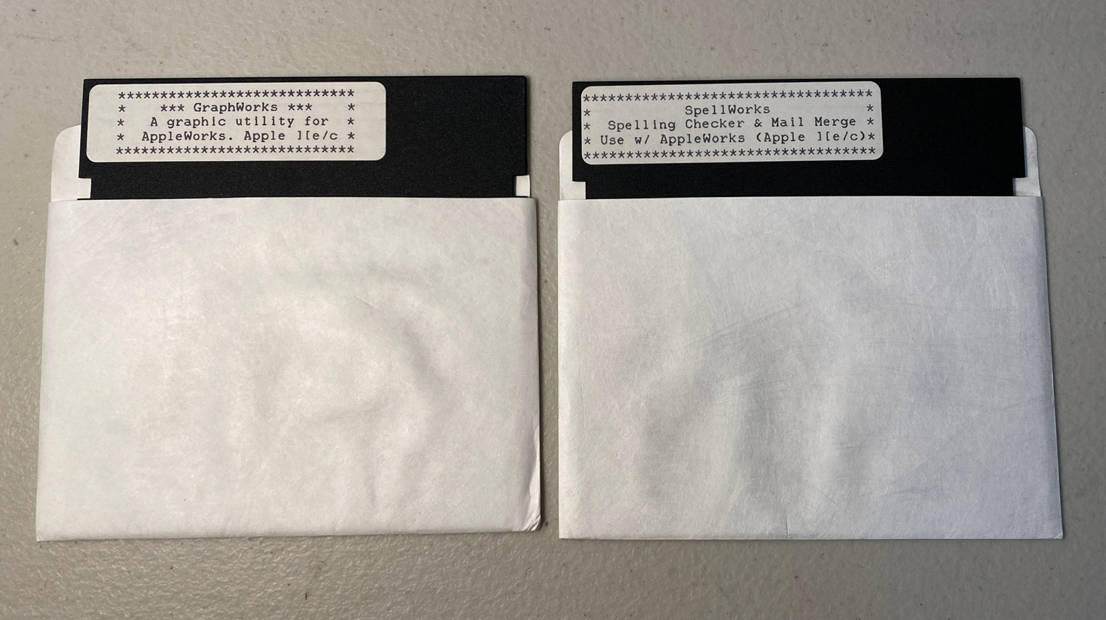 GraphWorks & SpellWorks For Use With AppleWorks Apple IIe/c 5.25” Floppy Vintage