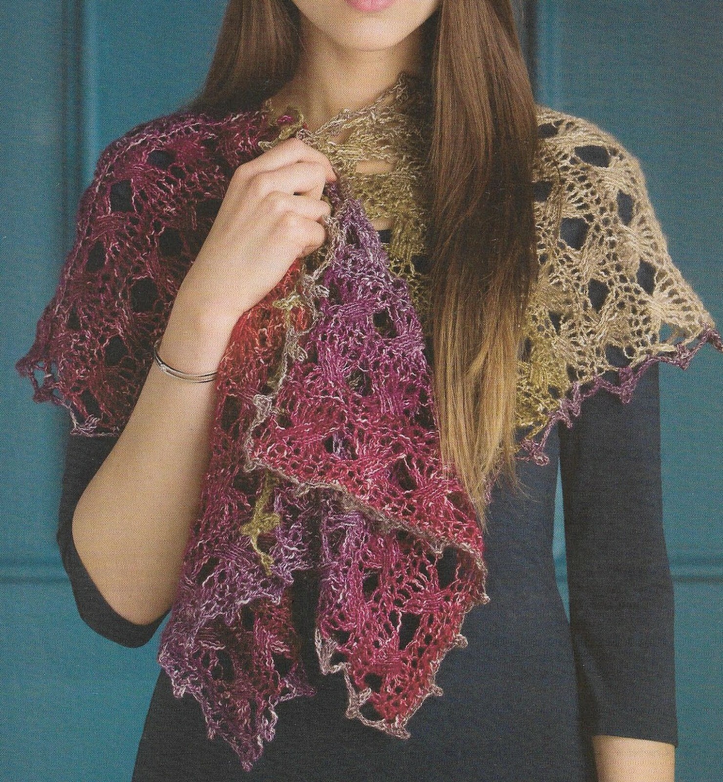SABRINA SHAWL WRAP WOMEN'S CROCHET PATTERN INSTRUCTIONS