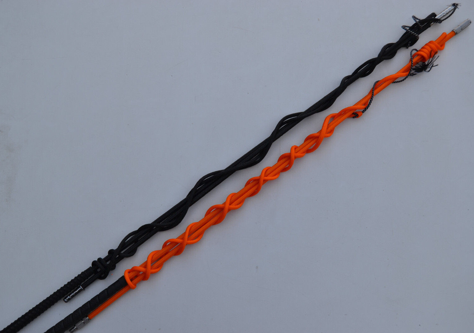 2 x Lunging Whip - Orange and Black Display Pieces - Plug In