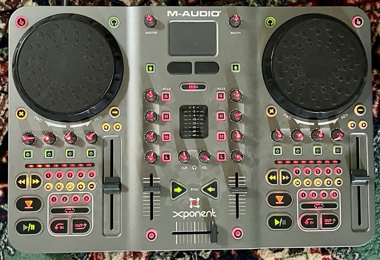 M-Audio Torq Xponent DJ 2-Channel Mixer Controller w/ Travel Case CD & Adapter