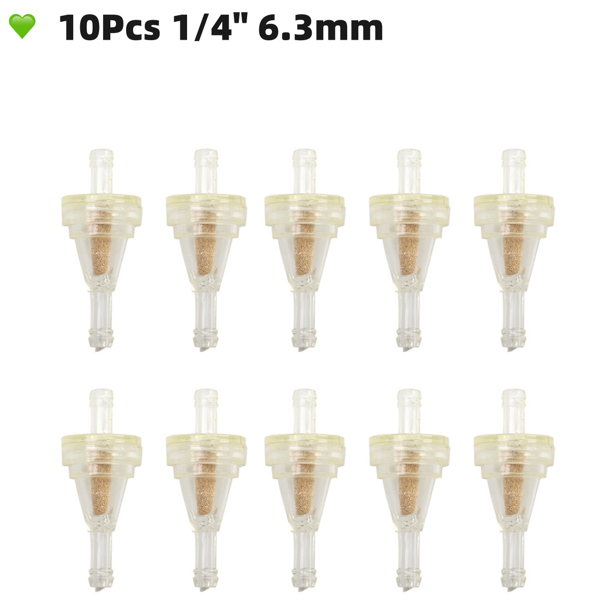 10x Fuel Line Dirt Bike ATV UTV Motorcycle Inline Gas Fuel Filter 1/4 inch 6.3mm