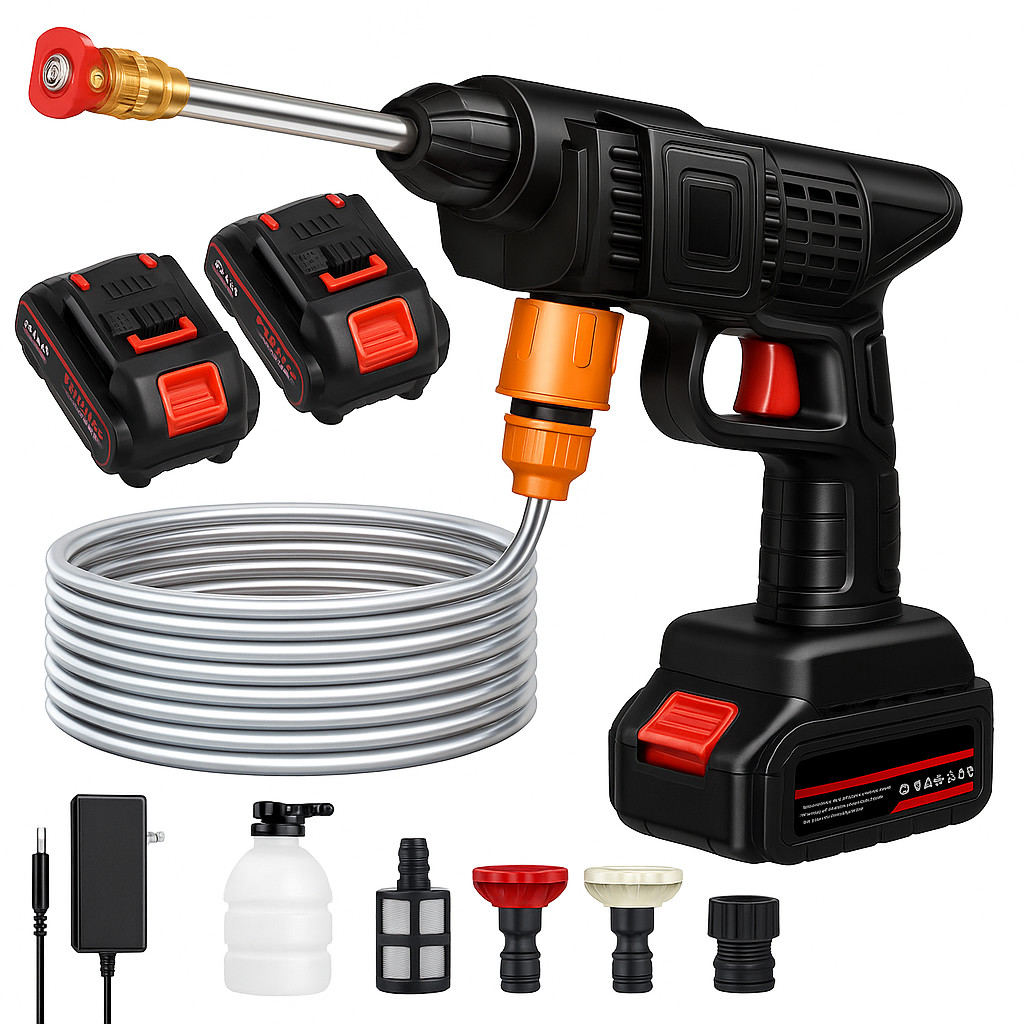 Portable Cordless Car Washer Electric High Pressure Water Spray Gun Garden Yard
