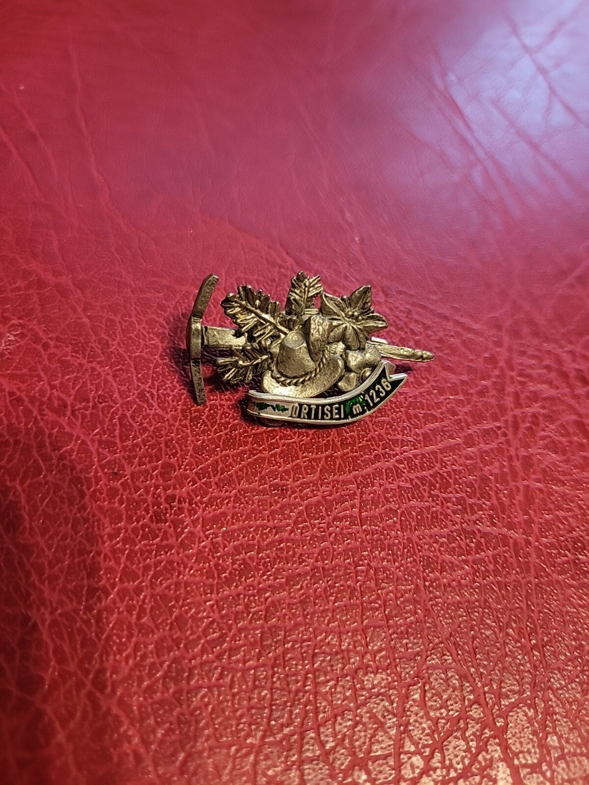 Pin hatpin hiking pin brooch Ortisei m.1236