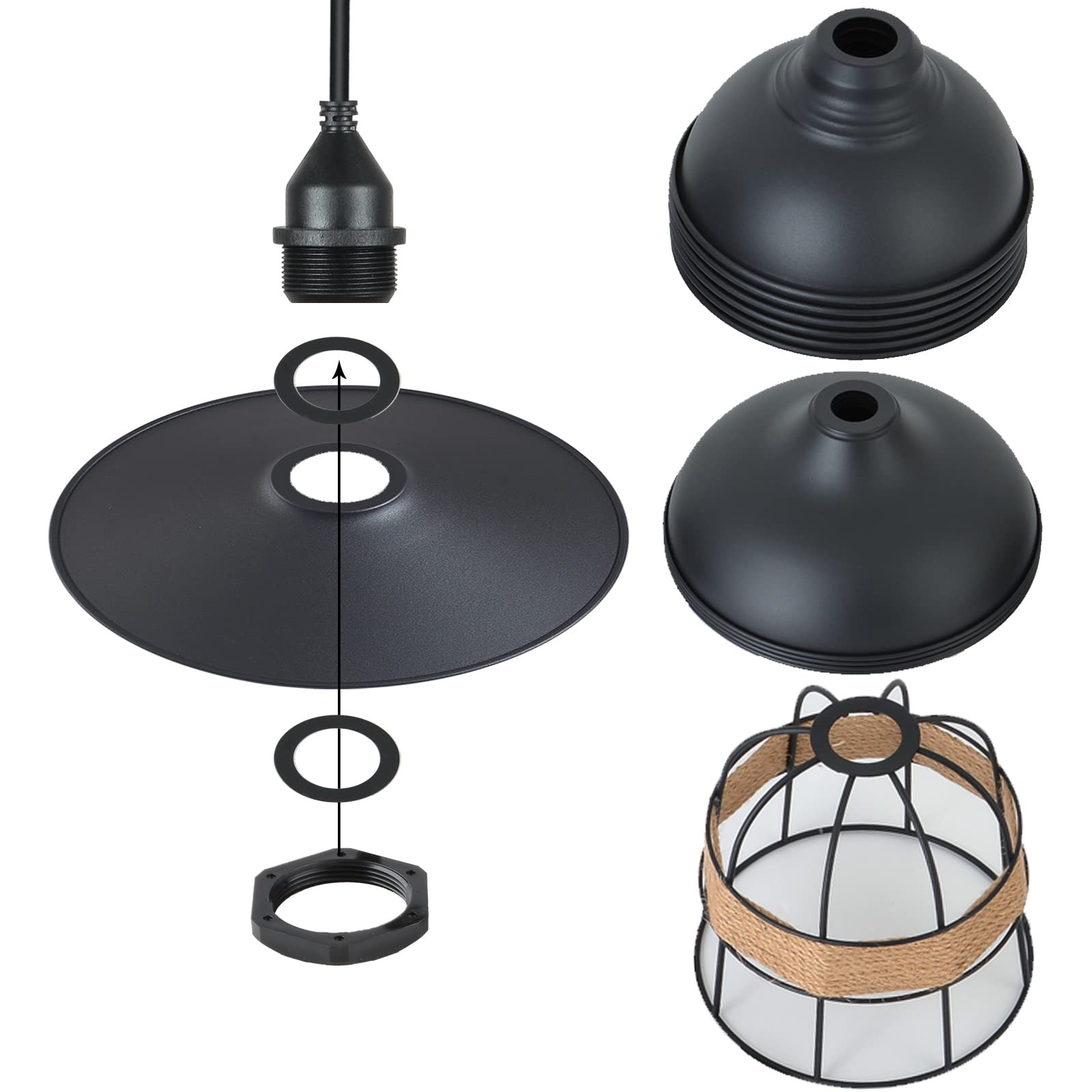 Waterproof Temporary Building Lighting Plug E26 E27 Socket W/Wire 10'