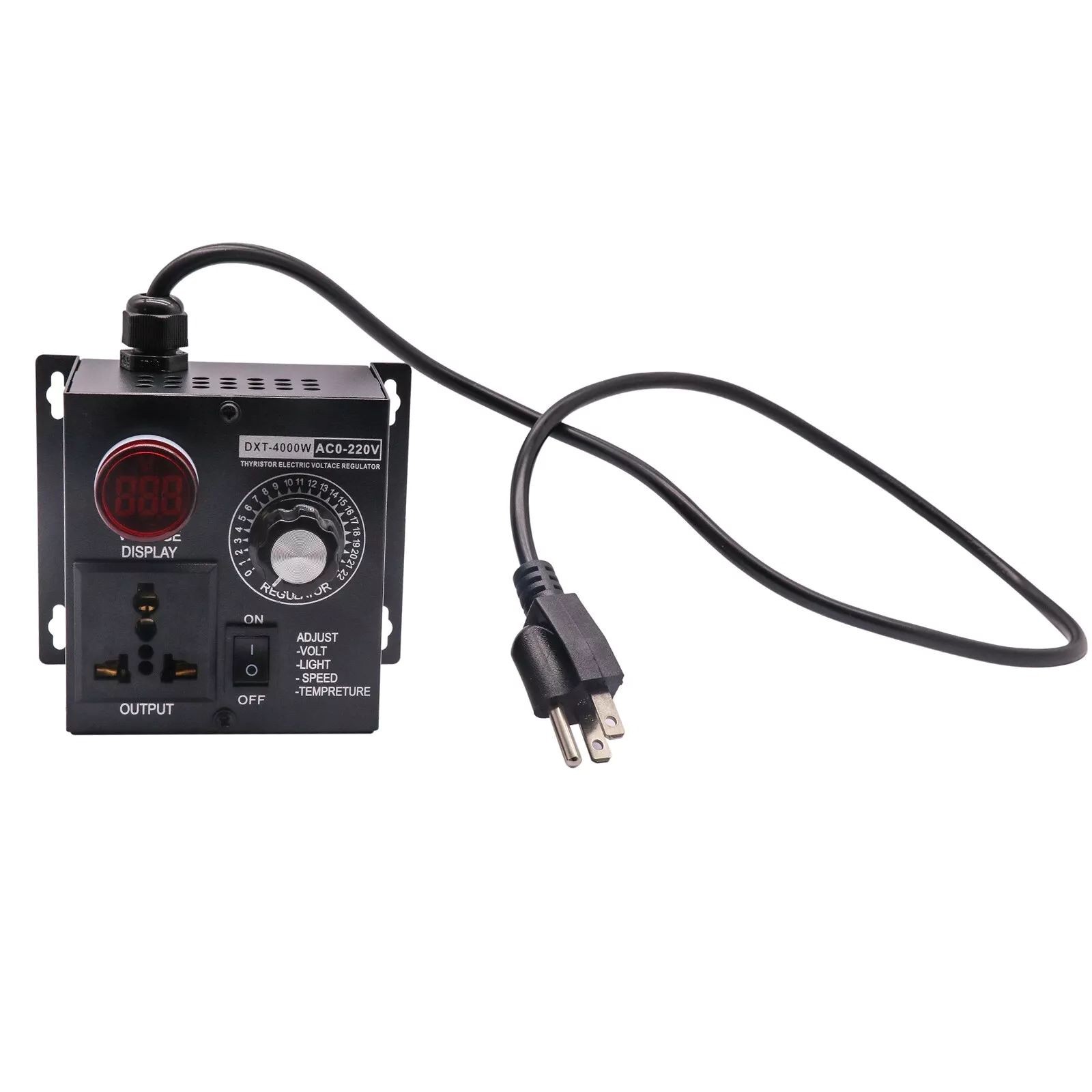 Voltage Regulator Fan Speed Controller Fit AC 10-110V/10-220V Output Voltage