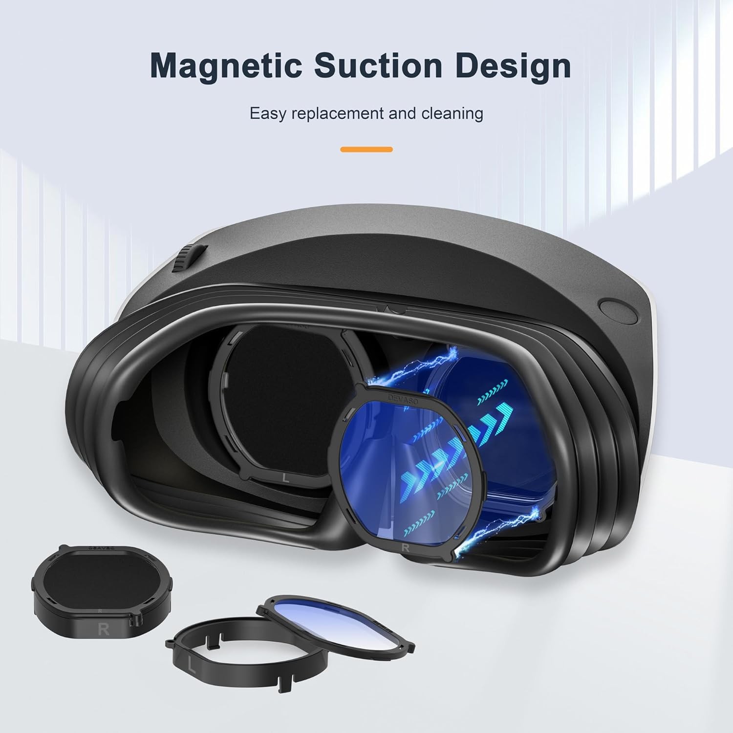 Blue Light Blocking Glasses Spacer & Lens Protector Set For PlayStation VR2