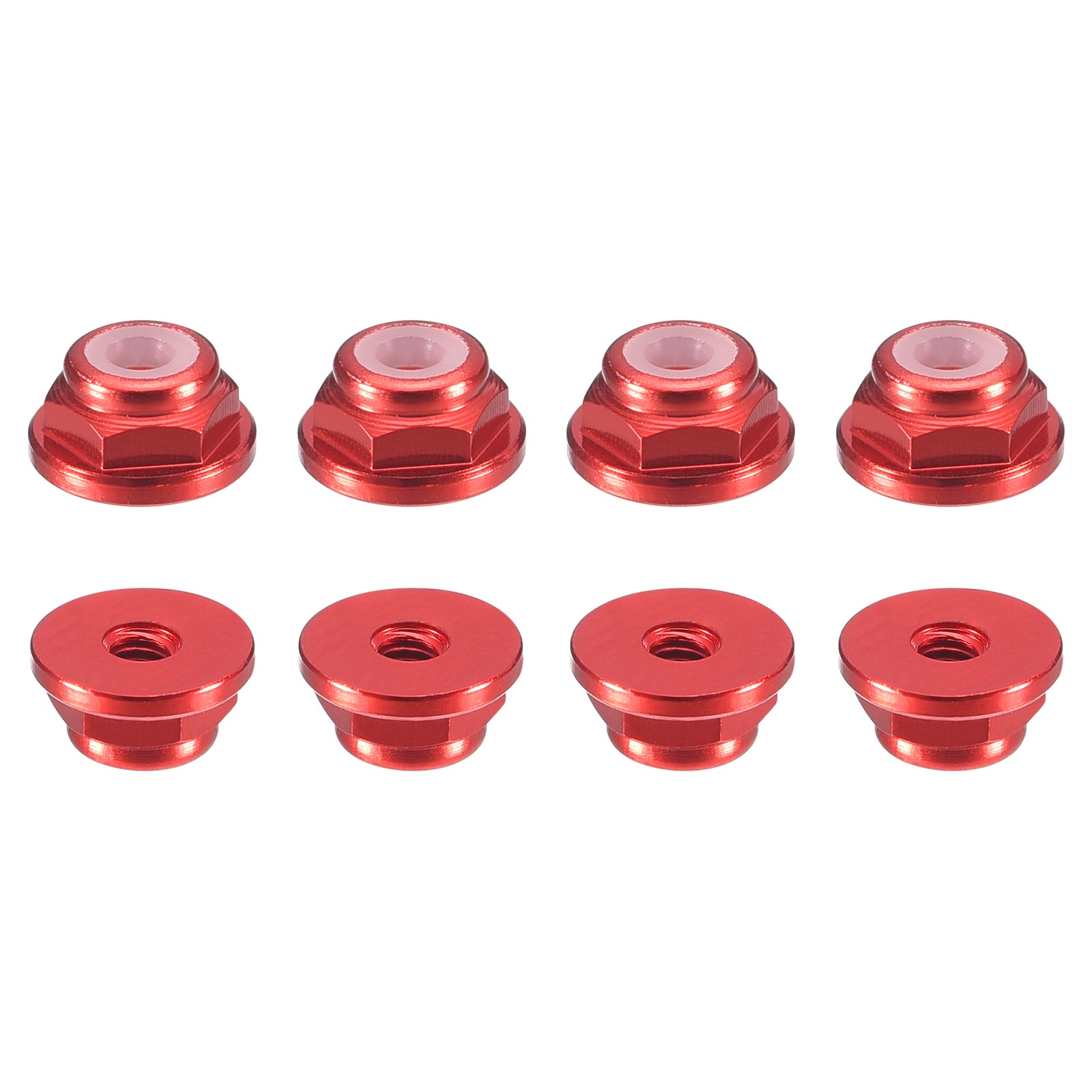 Nylon Insert Hex Lock Nuts, 8pcs - M2x0.4mm Self-Locking Nut(Claret)