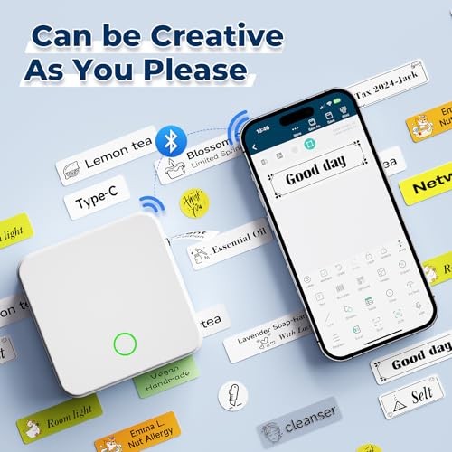 P0 Label Maker, Thermal Machine Sticker Label Printer, Label Maker Waterproof