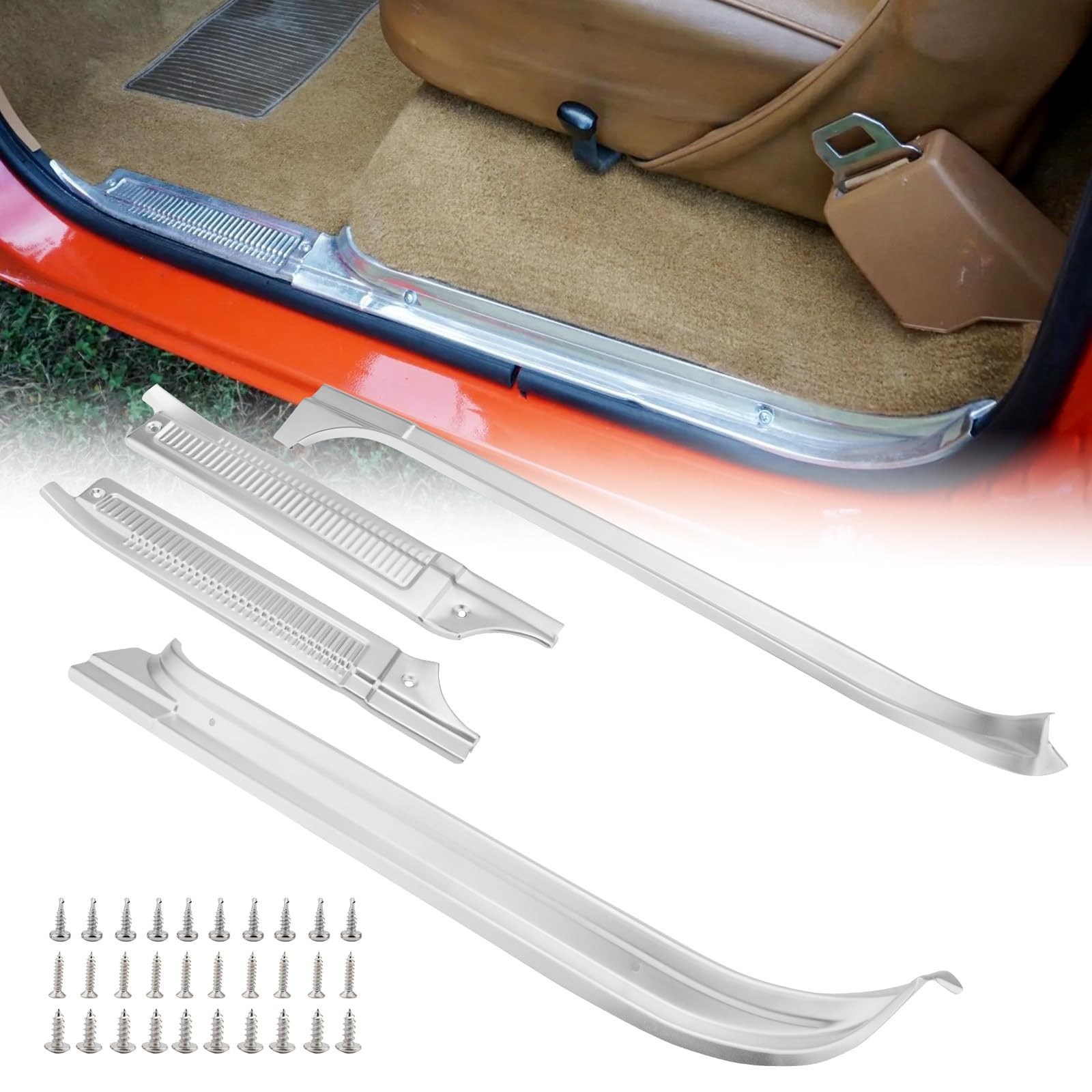 Door Sill Protector Kit LH & RH, Compatible with 1973-1977