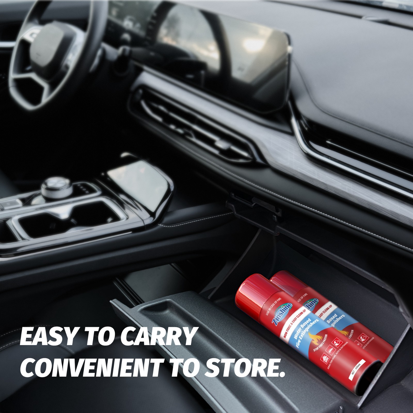 2 Pack Portable Fire Extinguisher Spray Mini for Home Kitchen Car Safety