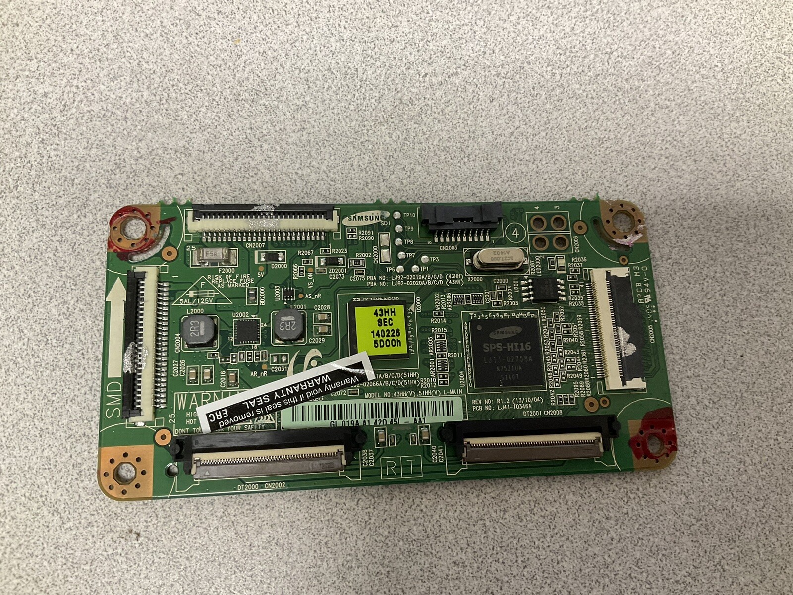 Samsung PN51F4500BFXZA Logic Board LJ92-02019A