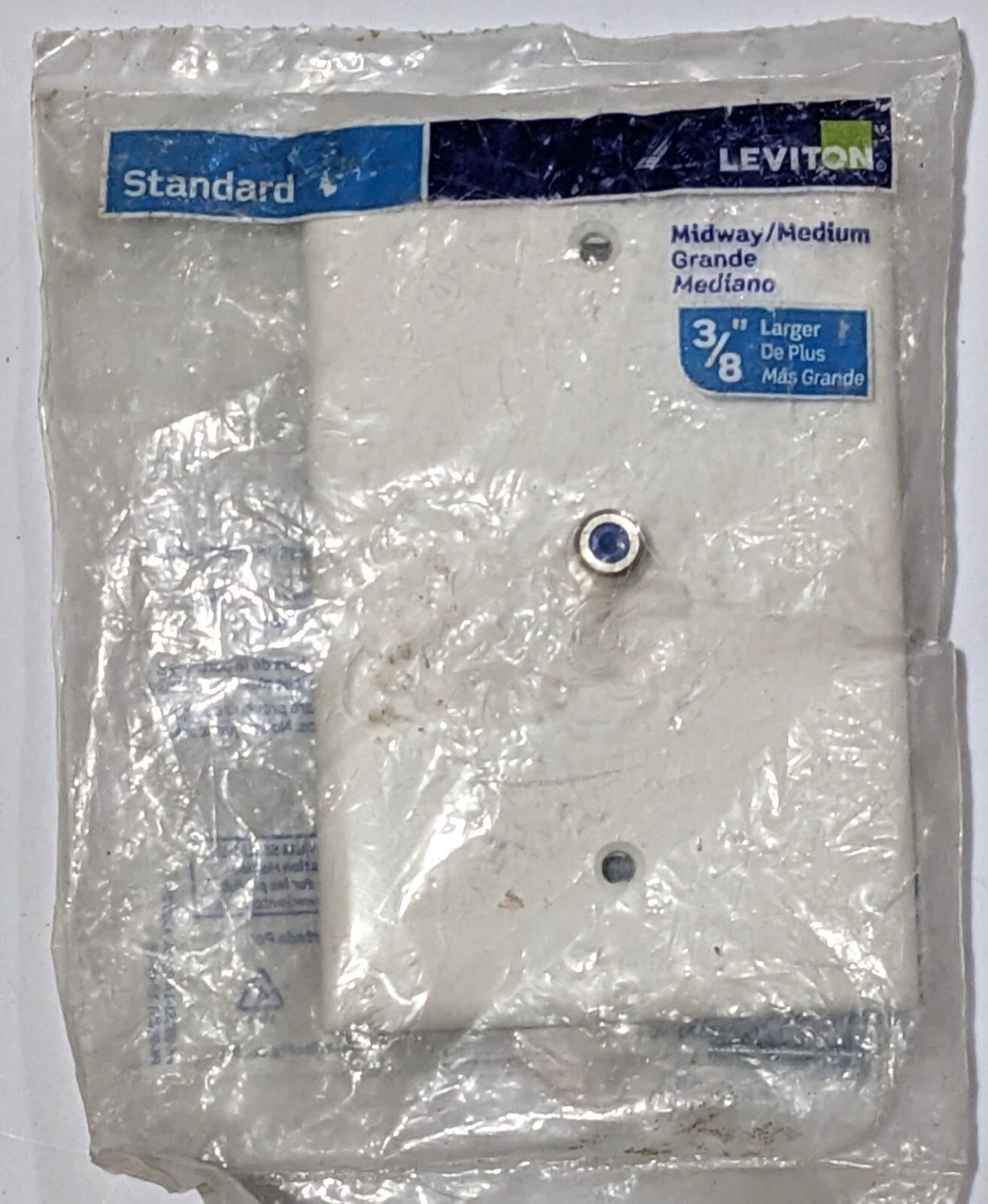 Leviton 40539-MW Midway/Medium Wall Jack F Connector 3/8" Larger White