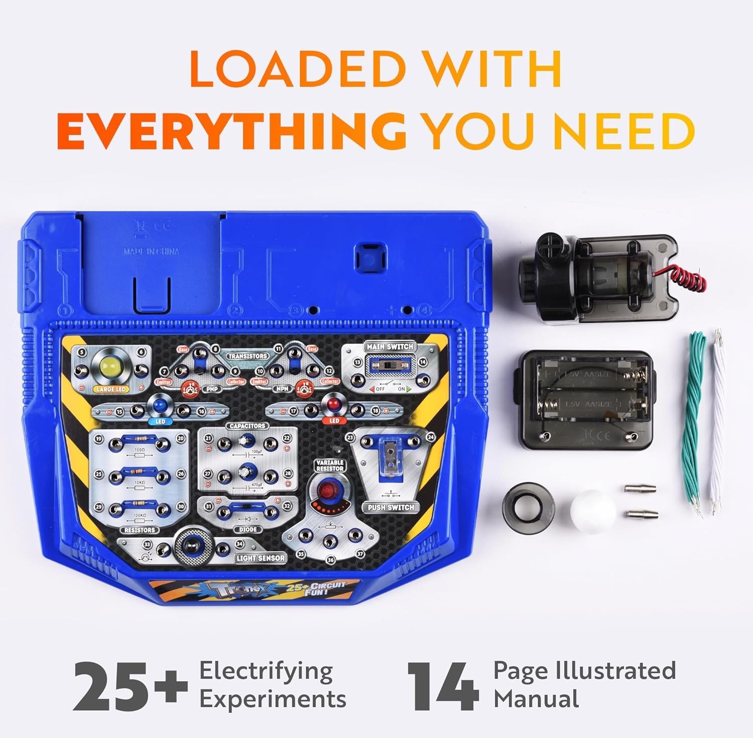 STEM Electronic Circuit Board Kit - 25+ Projects for Creative Kids Ages 8+