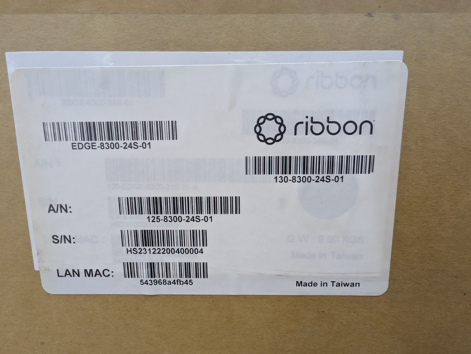 New, Ribbon, EDGE-8300-24S-01, 2 10GE SFP, 8 1GE, 24 FXS, PRI, 1GB