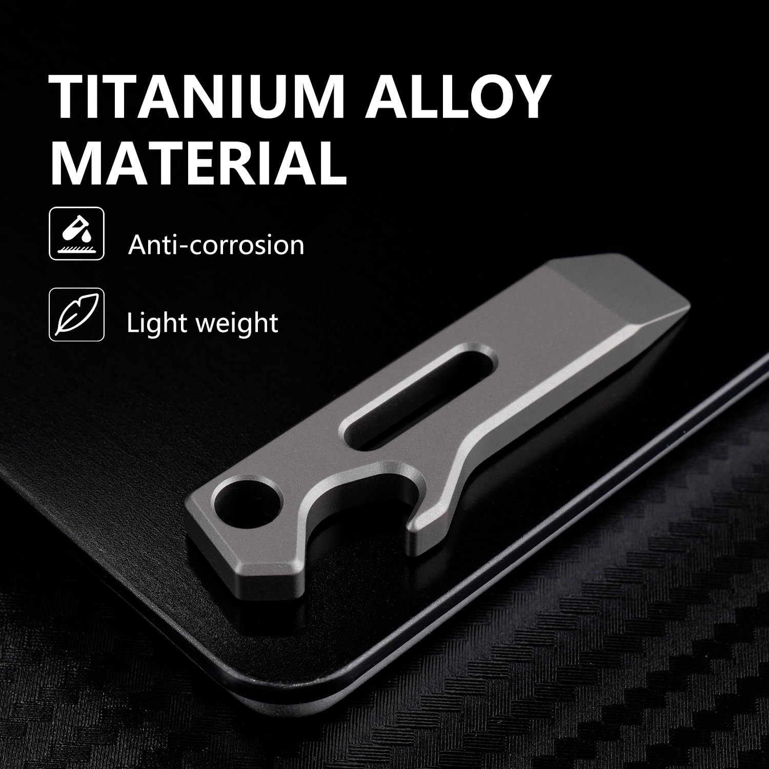 Titanium EDC Pry Bar Multitool, Small Keychain Prybar Tool with Bottle & Open...