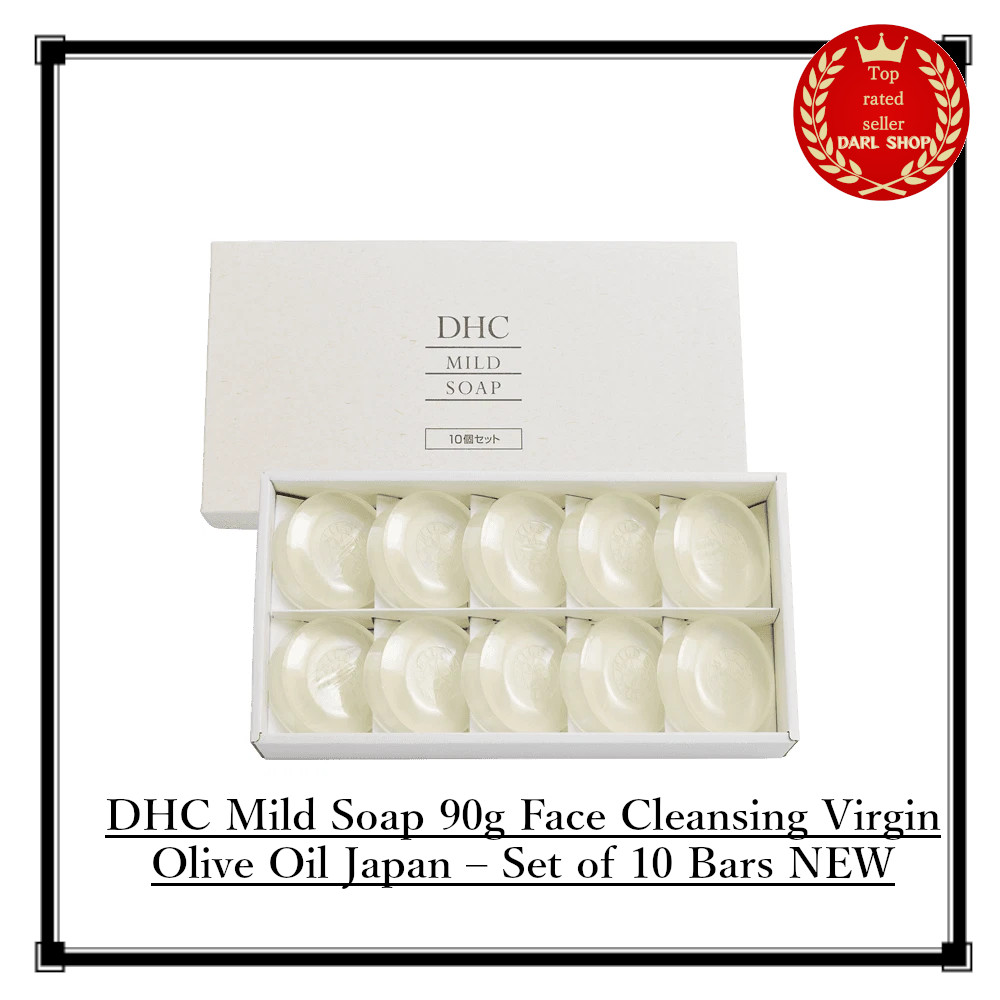 DHC Mild Soap 90g Face Cleansing Virgin Olive Oil Japan – Set of 10 Bars NEW