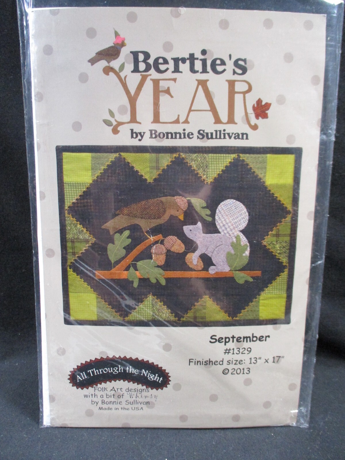 All Through The Night - Bertie's Year Pattern - September - Bonnie Sullivan