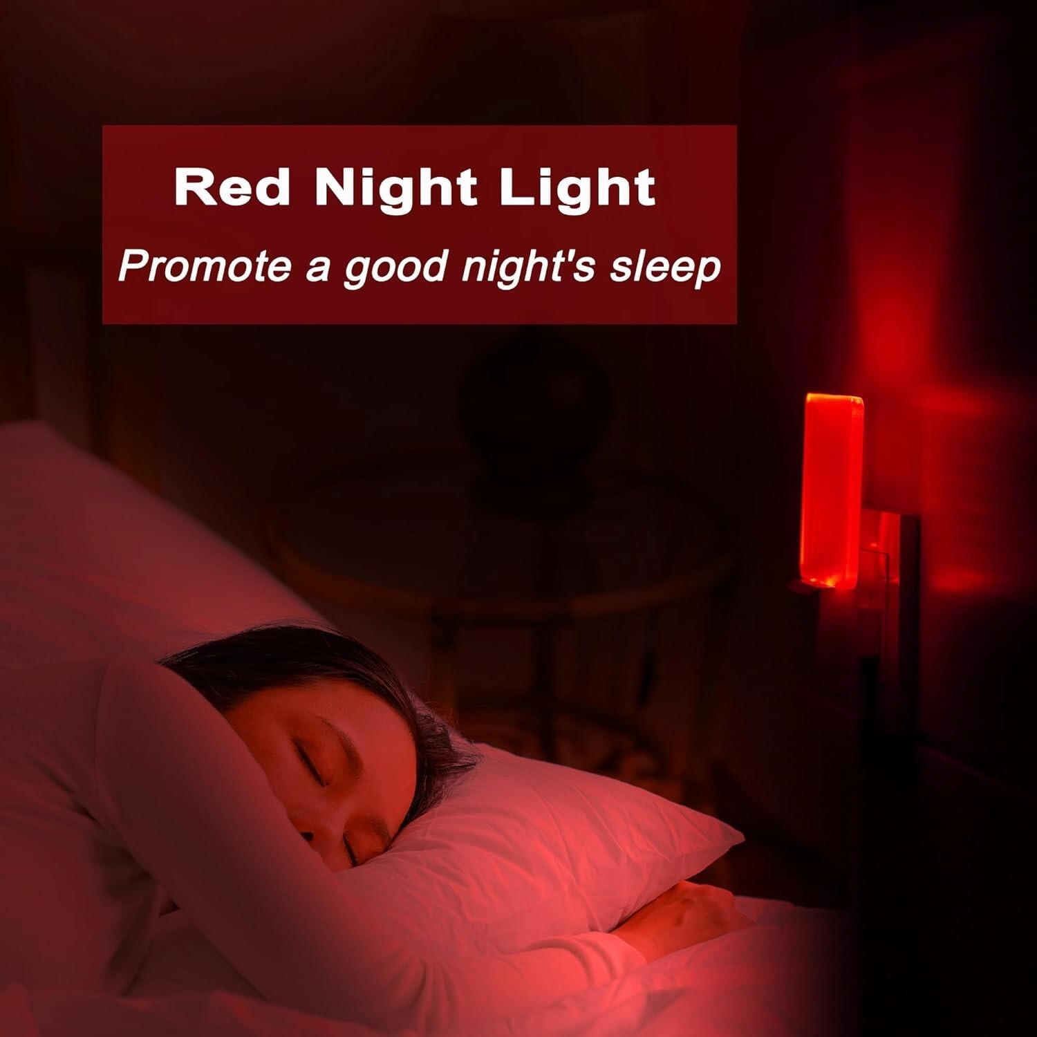 2-Pack Red LED Plug-In Lights – Dusk Sensor